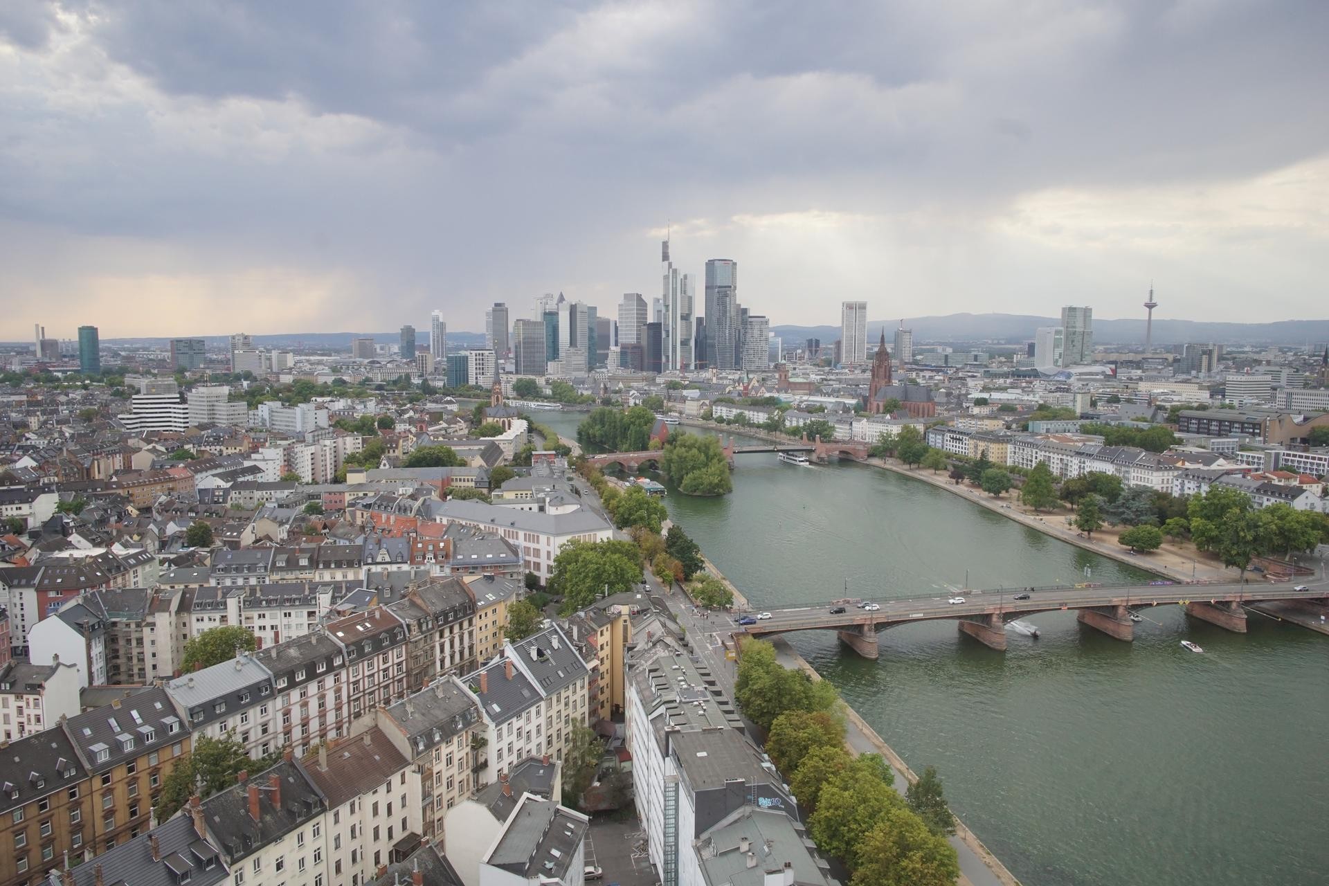 Archiv Foto Webcam Panoramablick auf die Skyline Frankfurt