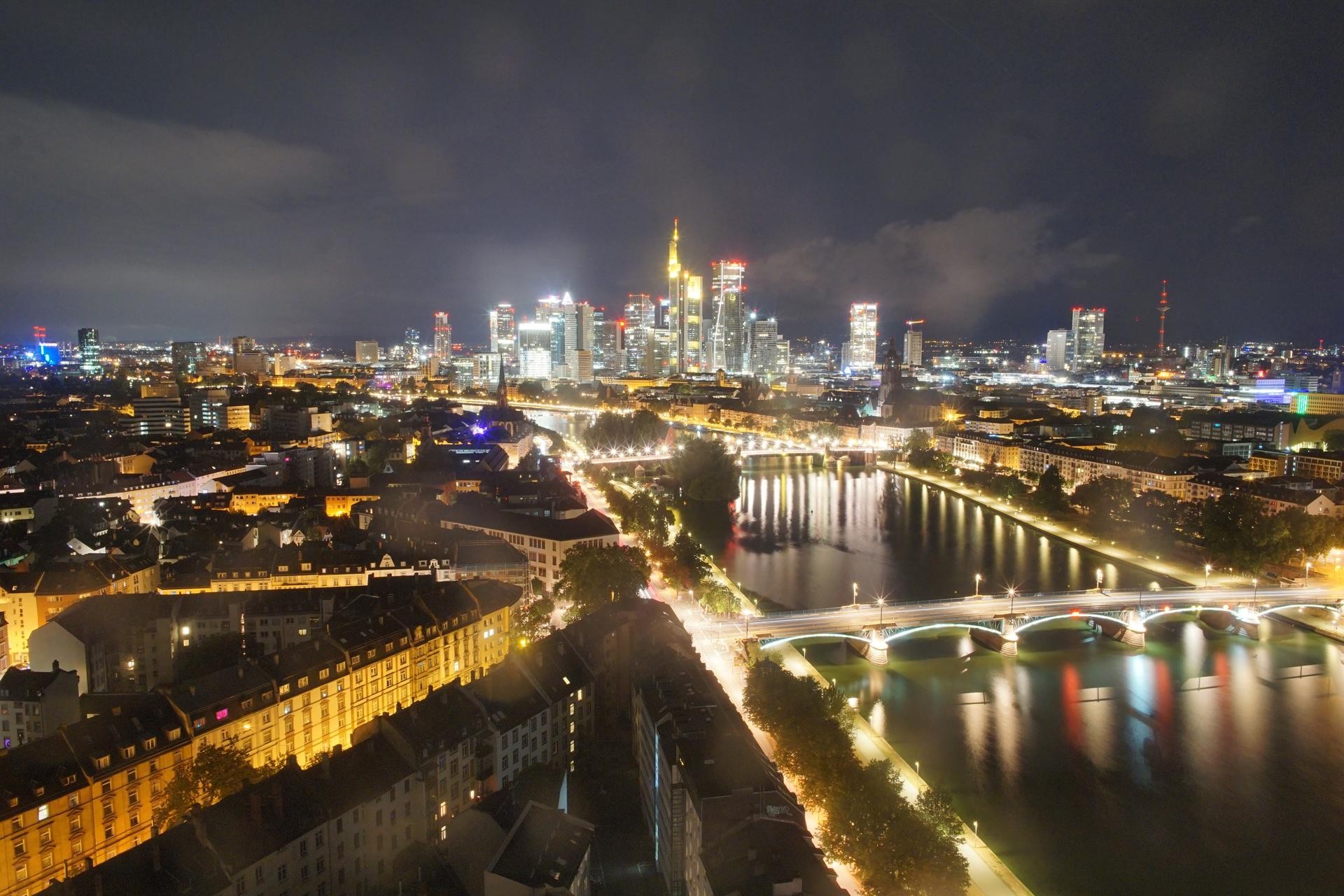 Archiv Foto Webcam Panoramablick auf die Skyline Frankfurt