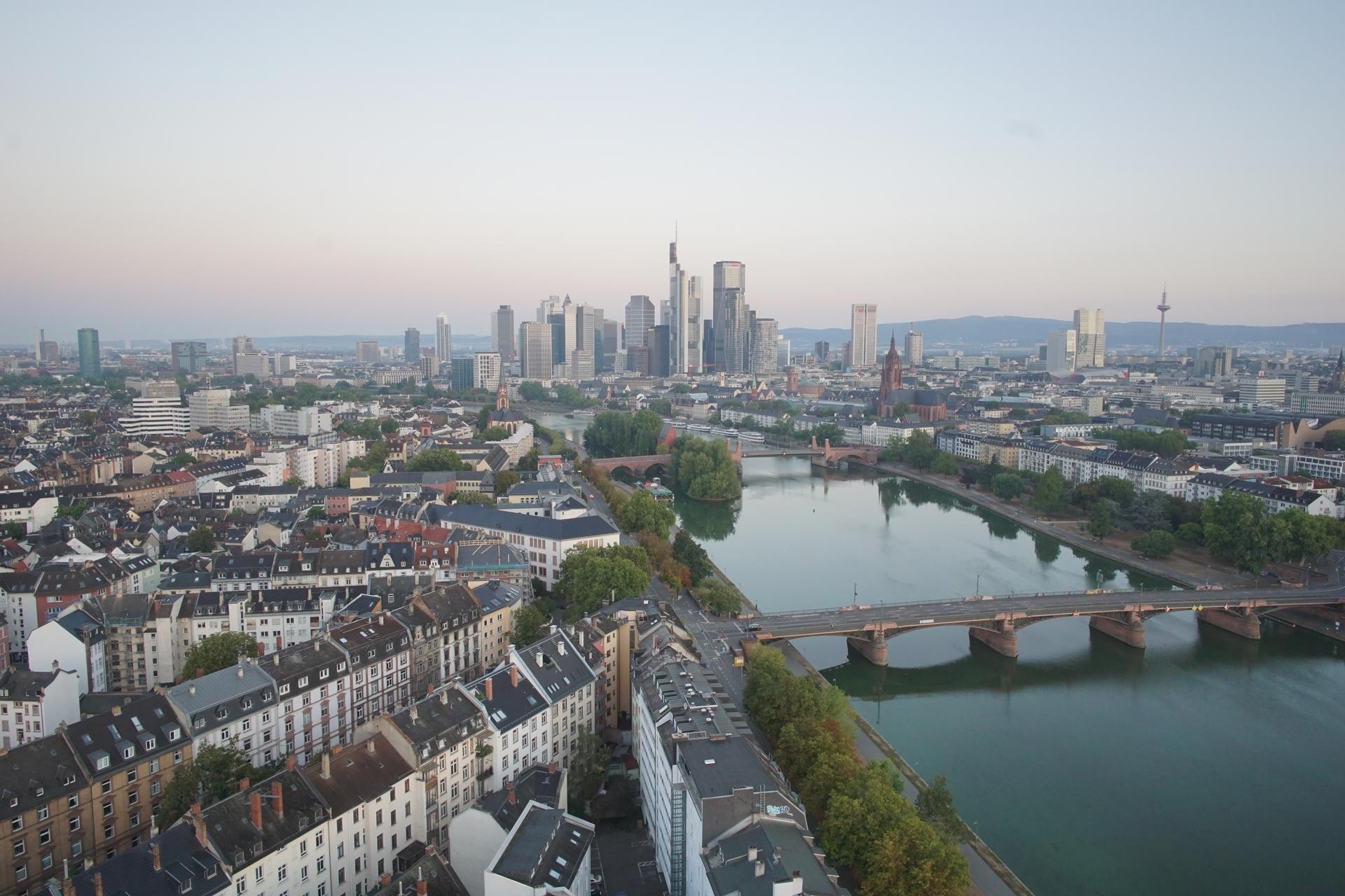 Archiv Foto Webcam Panoramablick auf die Skyline Frankfurt
