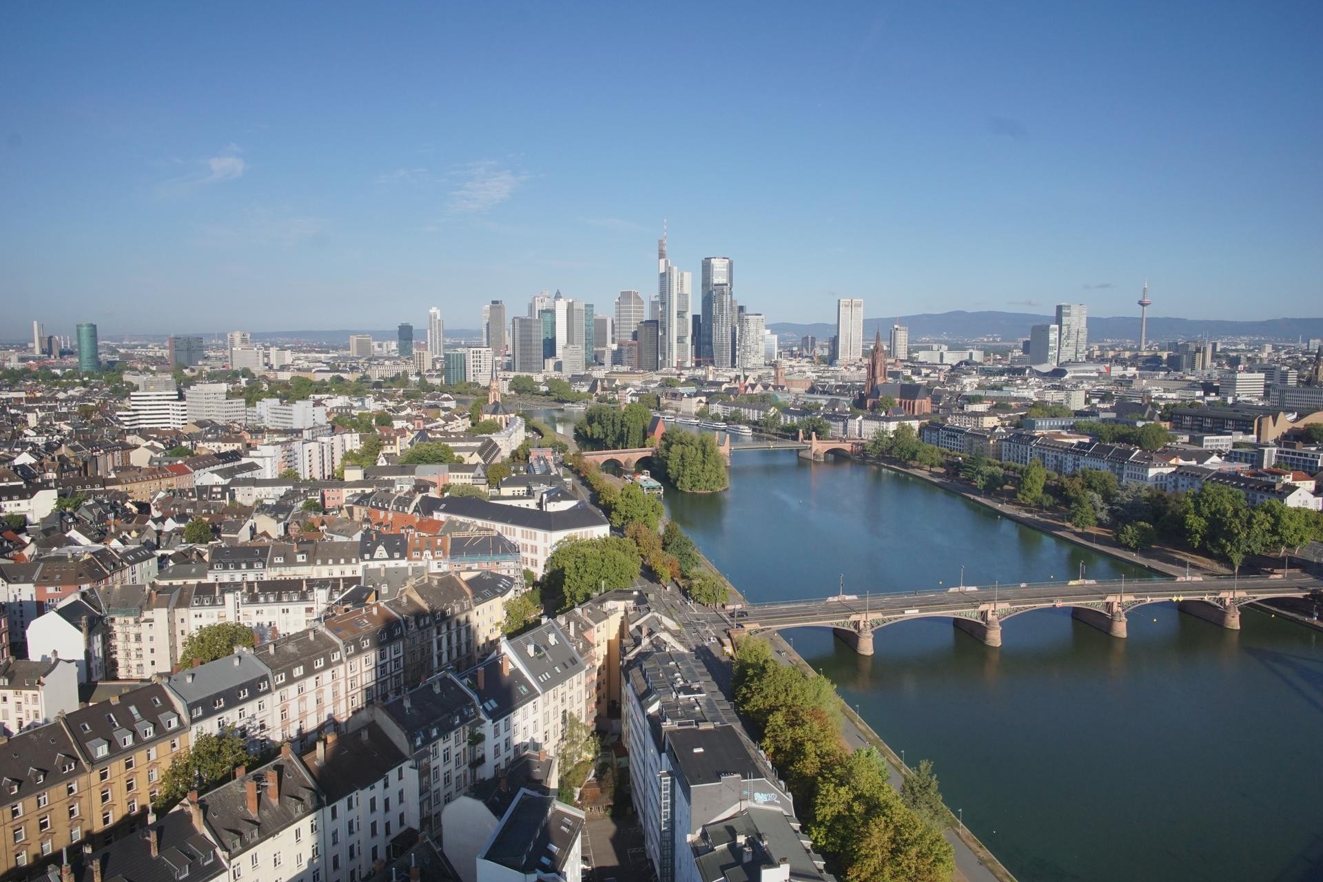 Archiv Foto Webcam Panoramablick auf die Skyline Frankfurt
