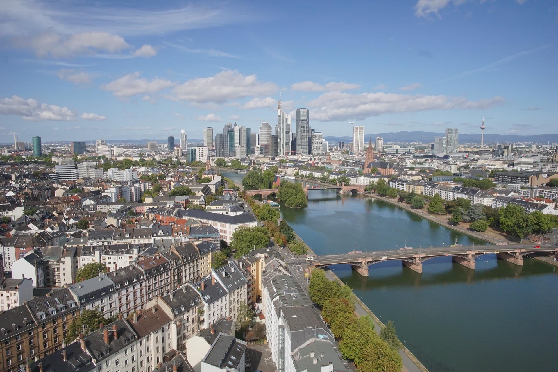 Archiv Foto Webcam Panoramablick auf die Skyline Frankfurt