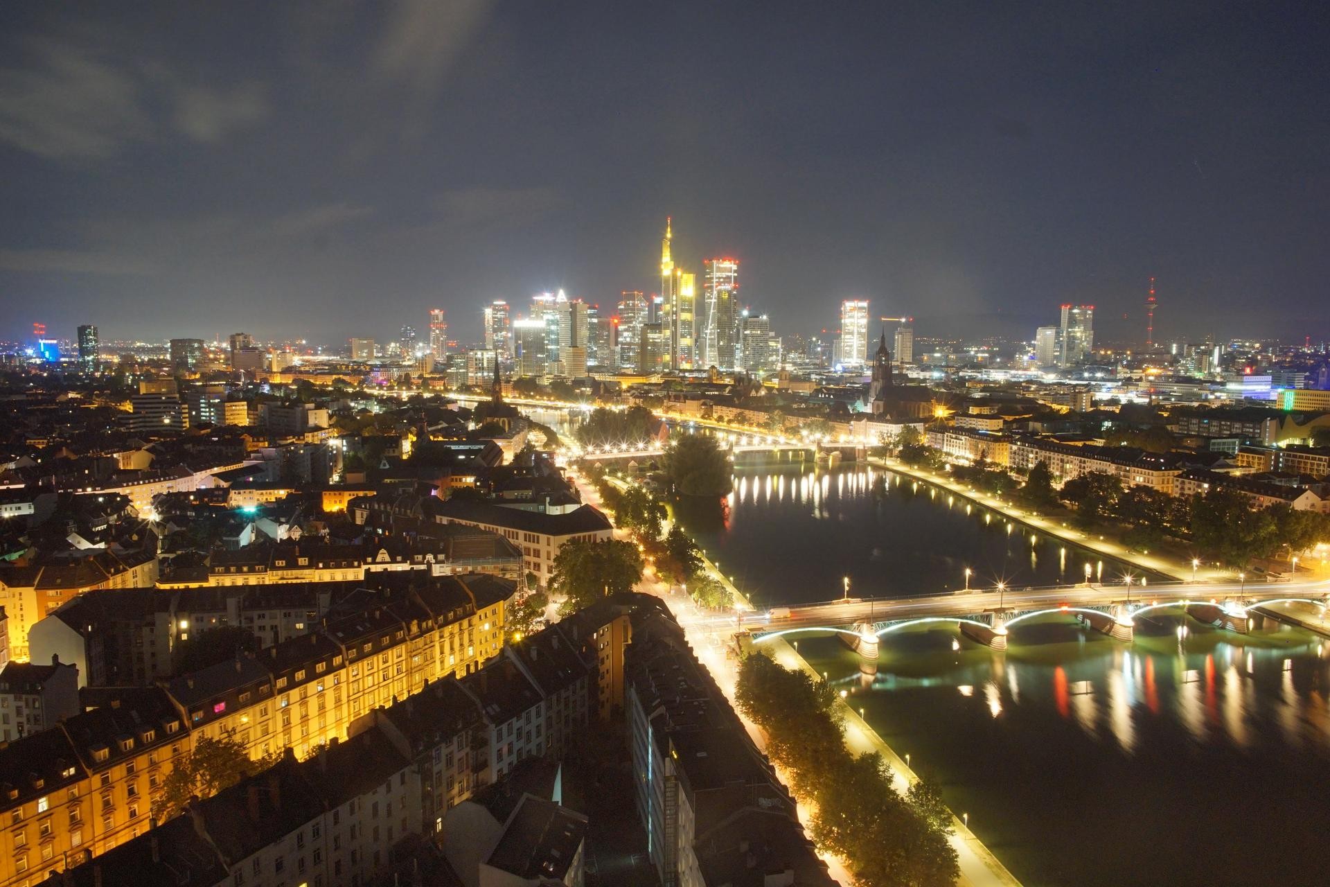 Archiv Foto Webcam Panoramablick auf die Skyline Frankfurt