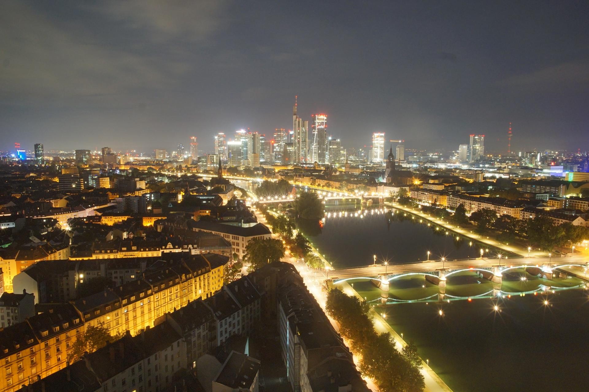 Archiv Foto Webcam Panoramablick auf die Skyline Frankfurt
