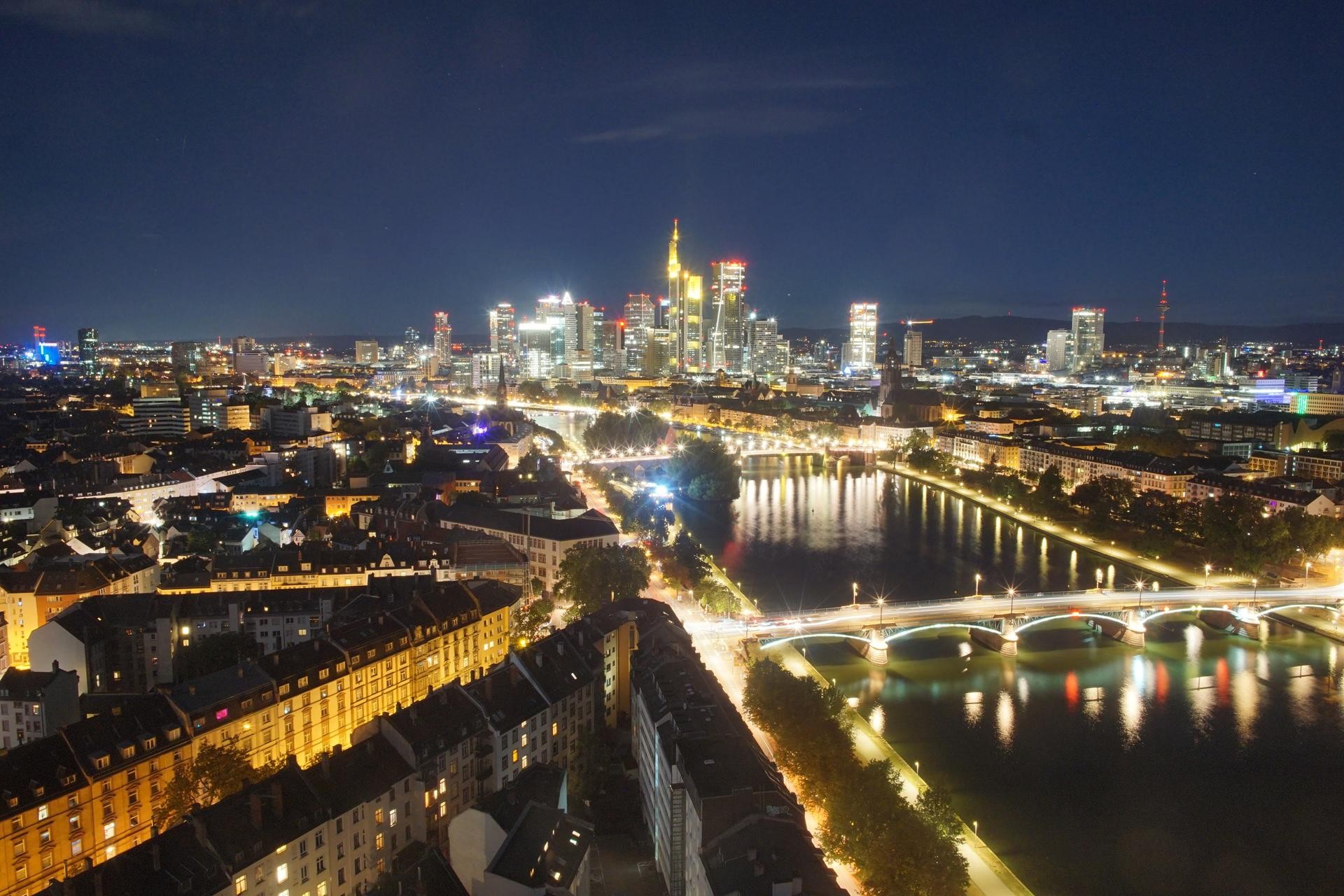Archiv Foto Webcam Panoramablick auf die Skyline Frankfurt