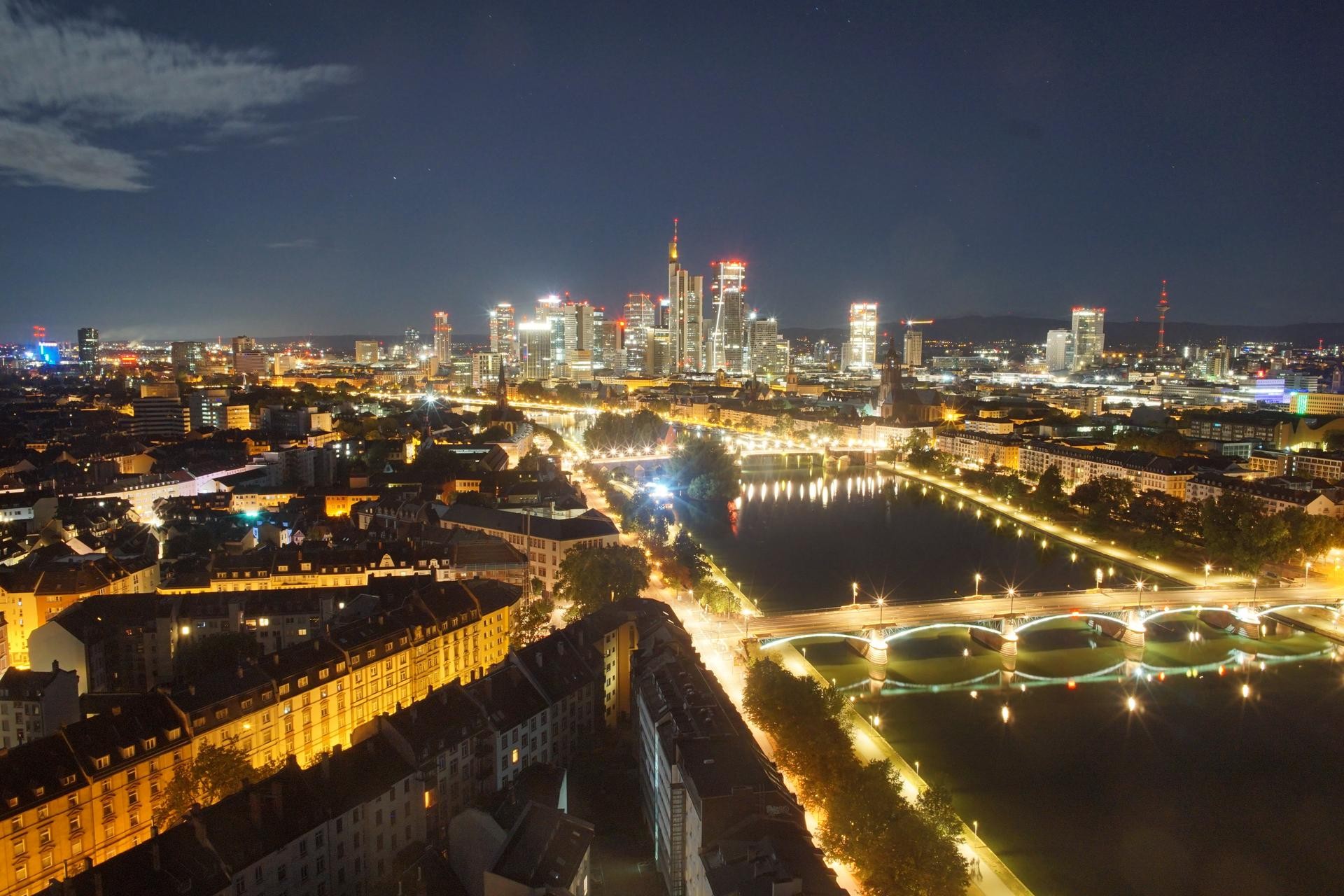 Archiv Foto Webcam Panoramablick auf die Skyline Frankfurt