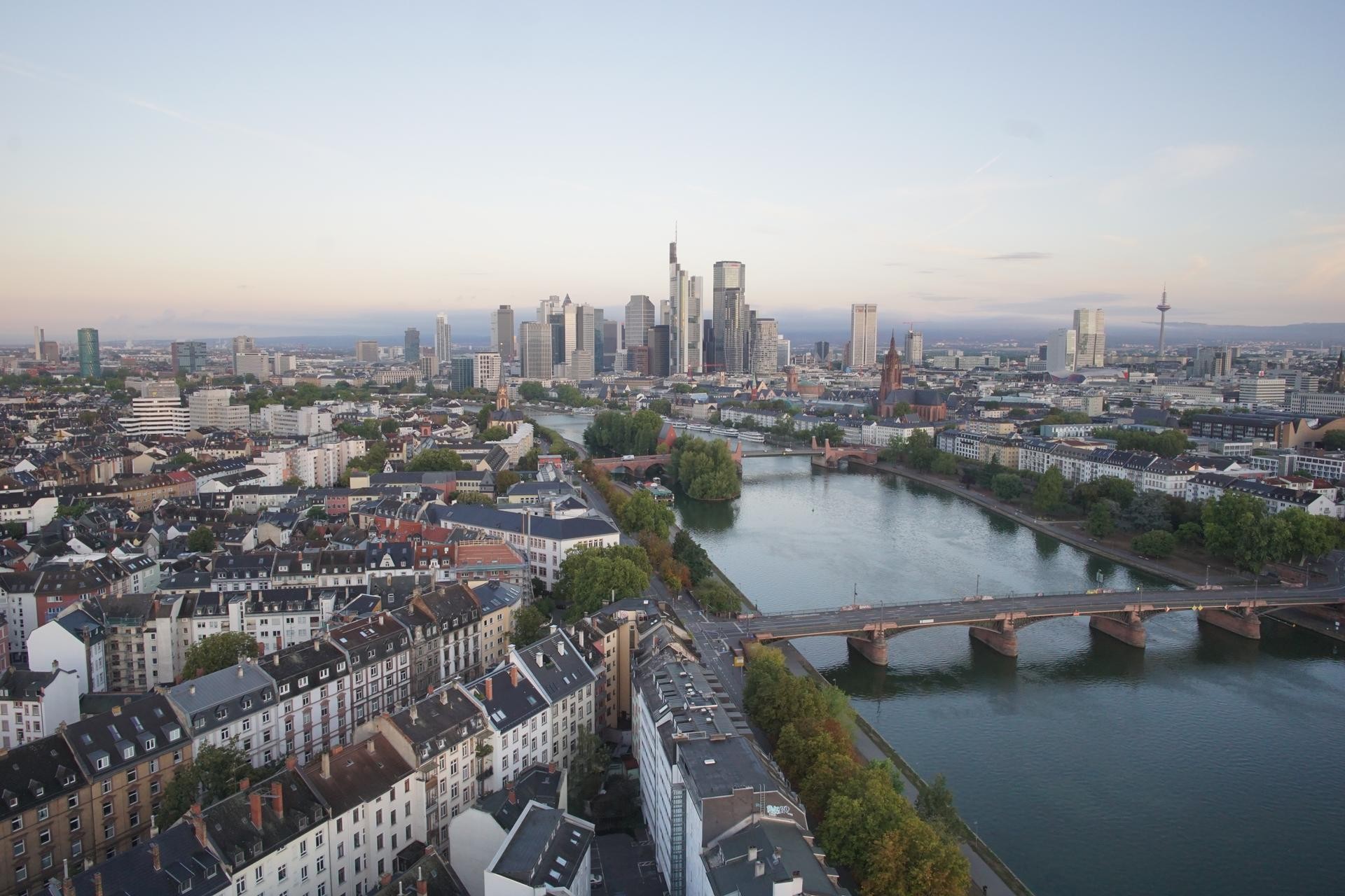 Archiv Foto Webcam Panoramablick auf die Skyline Frankfurt