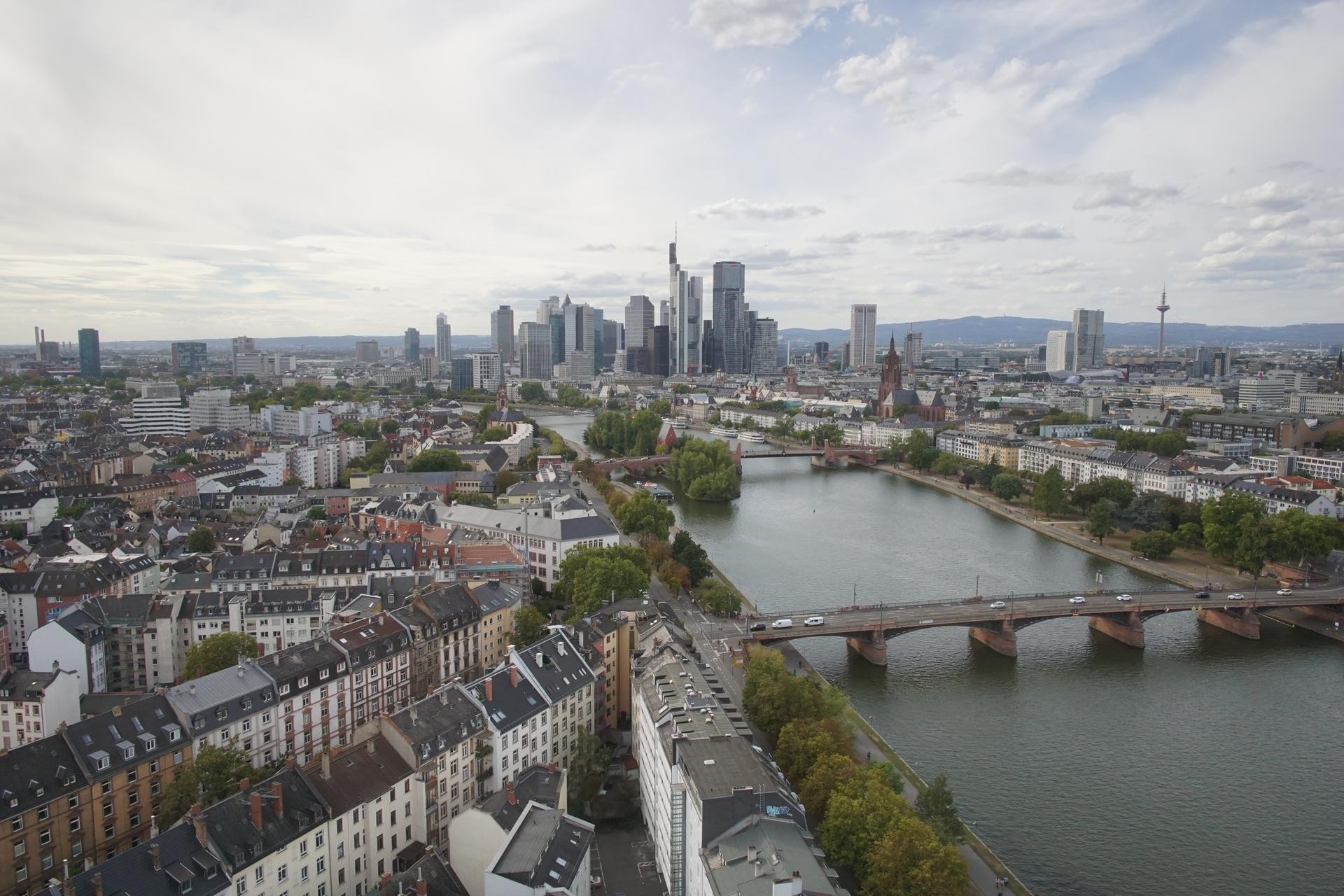 Archiv Foto Webcam Panoramablick auf die Skyline Frankfurt