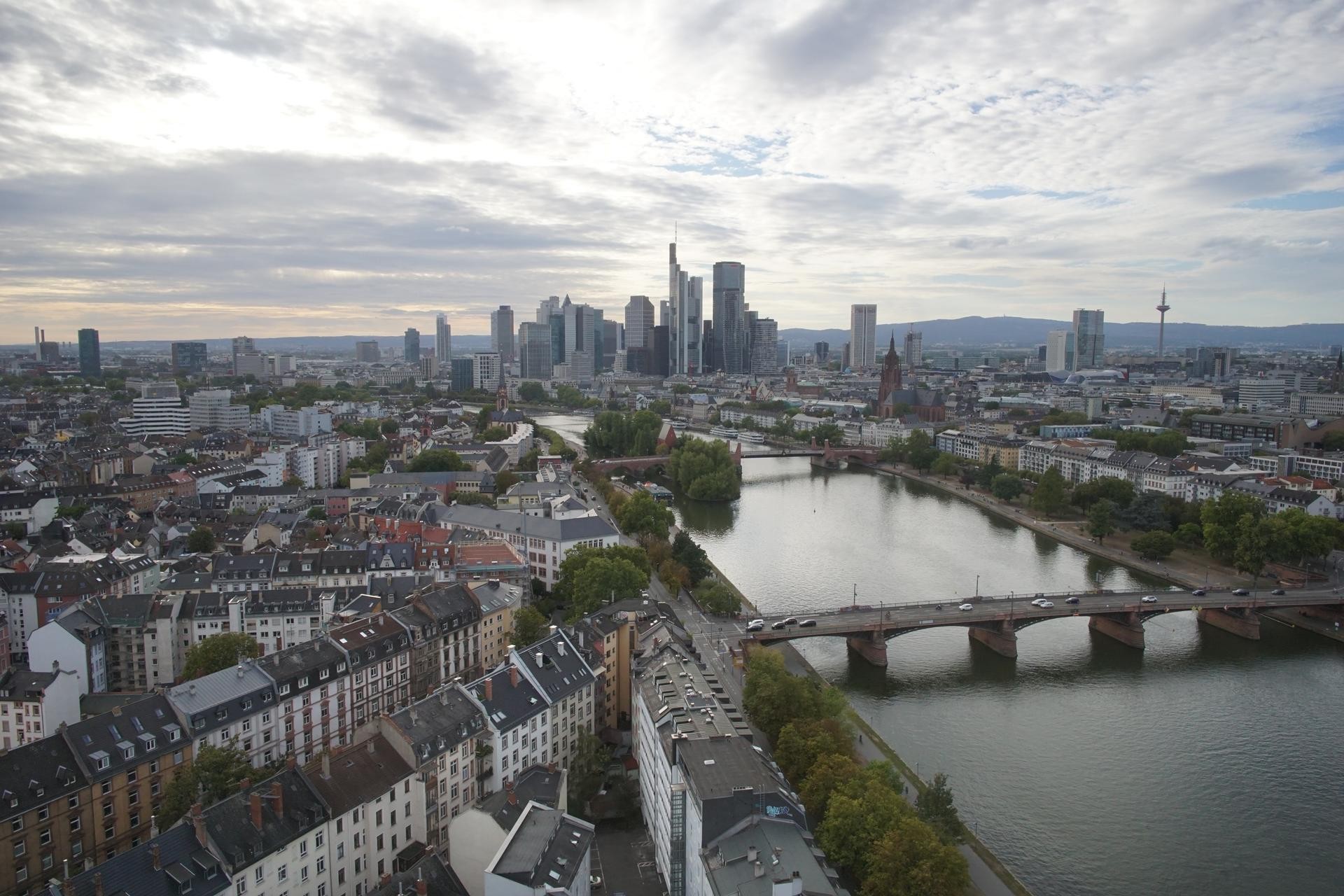 Archiv Foto Webcam Panoramablick auf die Skyline Frankfurt