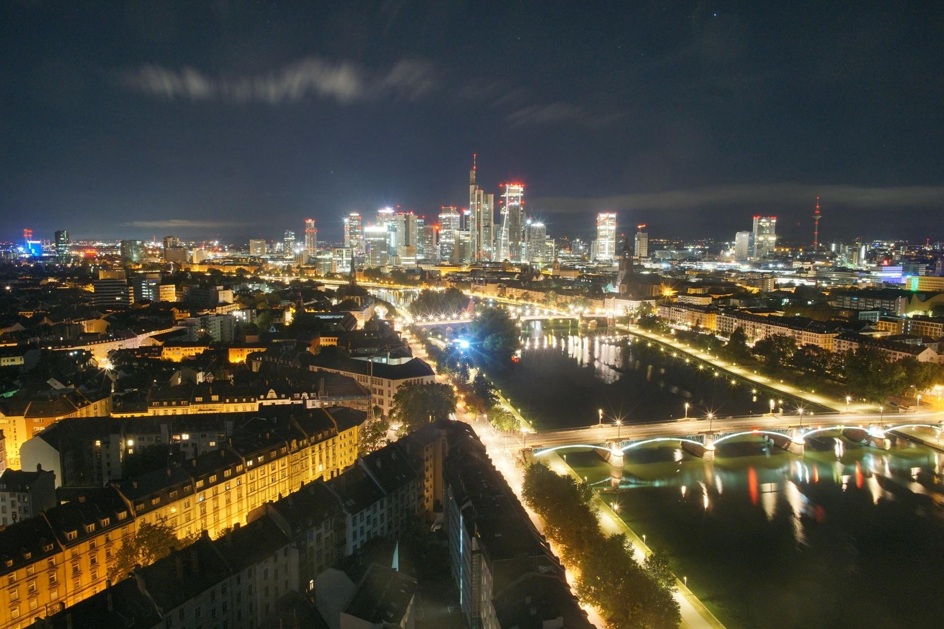 Archiv Foto Webcam Panoramablick auf die Skyline Frankfurt