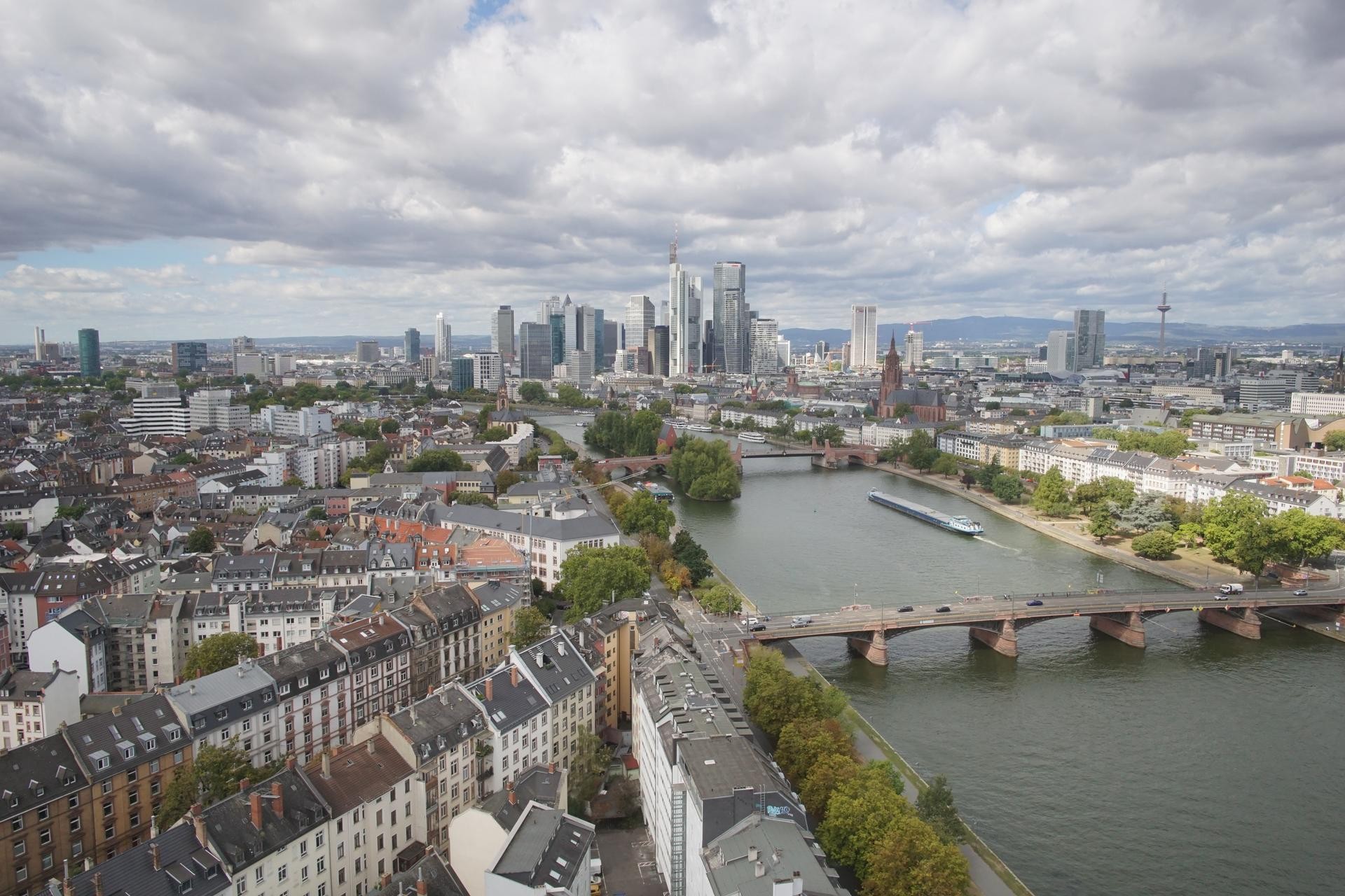 Archiv Foto Webcam Panoramablick auf die Skyline Frankfurt