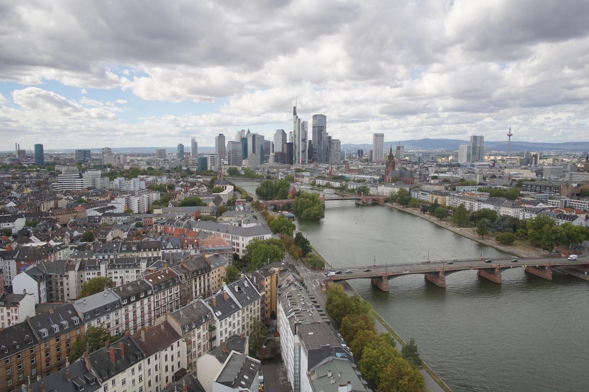 Archiv Foto Webcam Panoramablick auf die Skyline Frankfurt