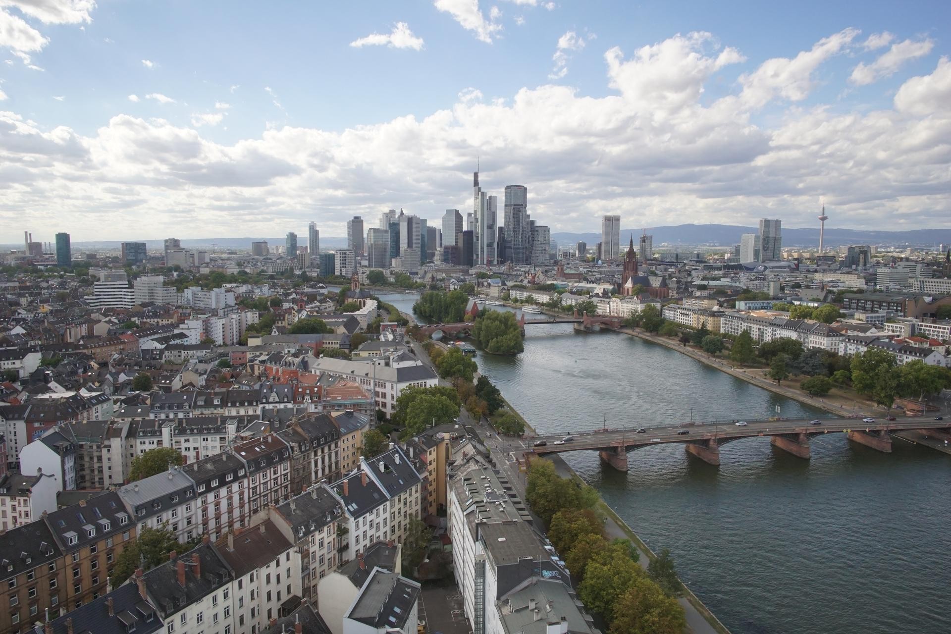 Archiv Foto Webcam Panoramablick auf die Skyline Frankfurt