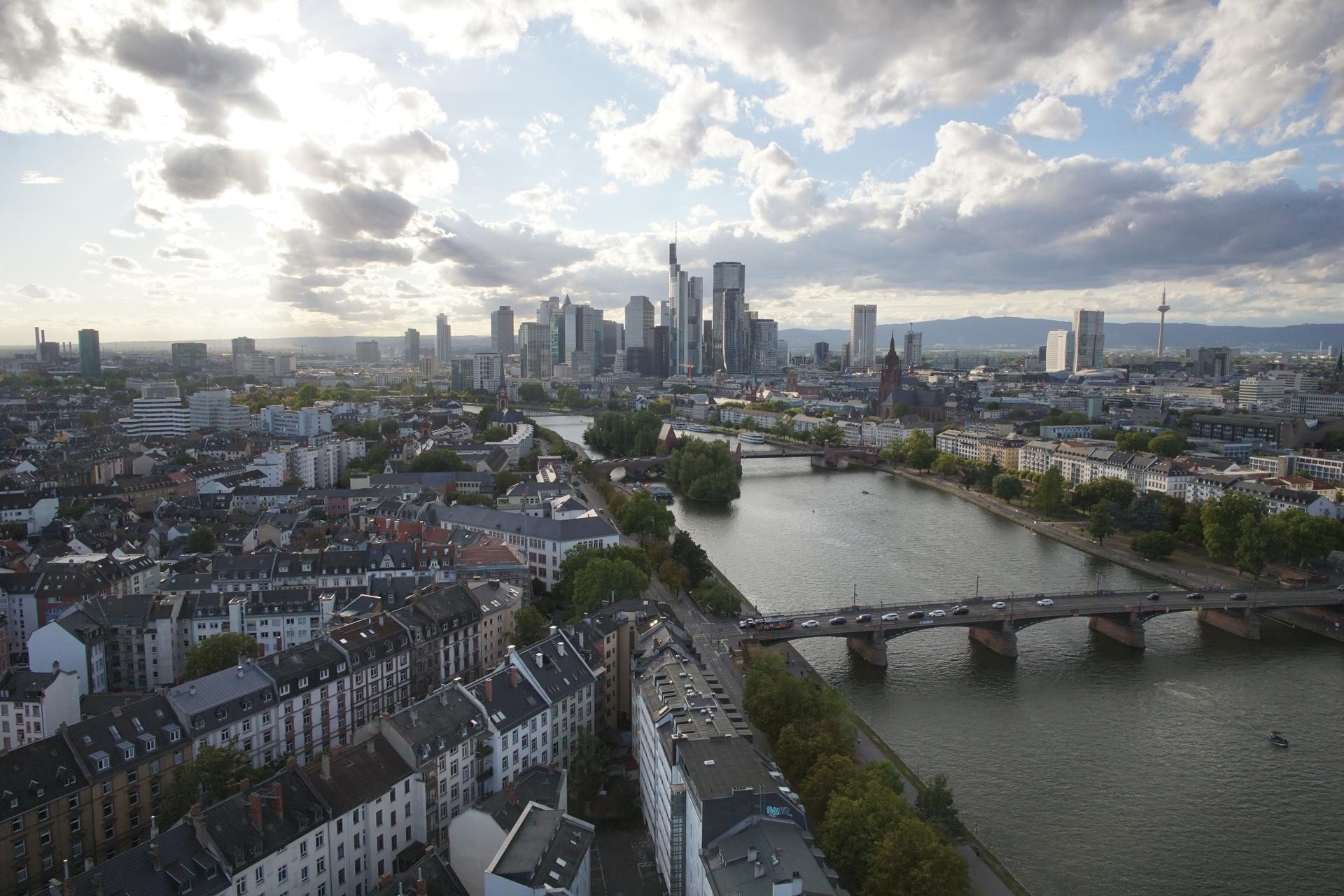 Archiv Foto Webcam Panoramablick auf die Skyline Frankfurt