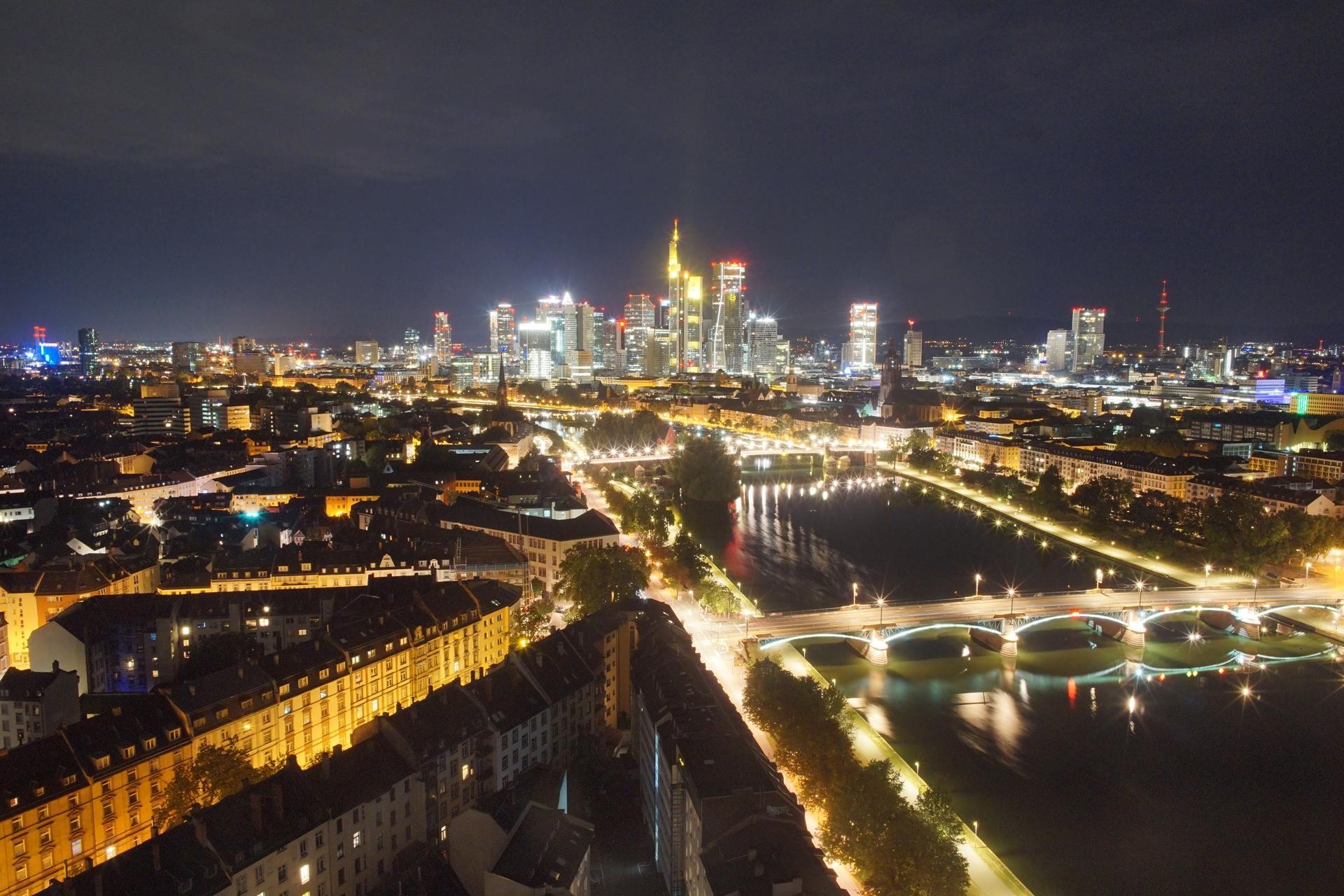 Archiv Foto Webcam Panoramablick auf die Skyline Frankfurt
