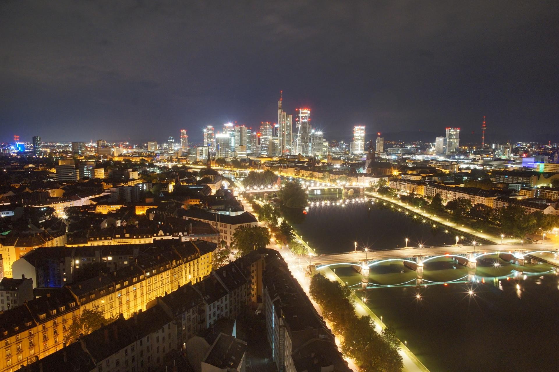 Archiv Foto Webcam Panoramablick auf die Skyline Frankfurt