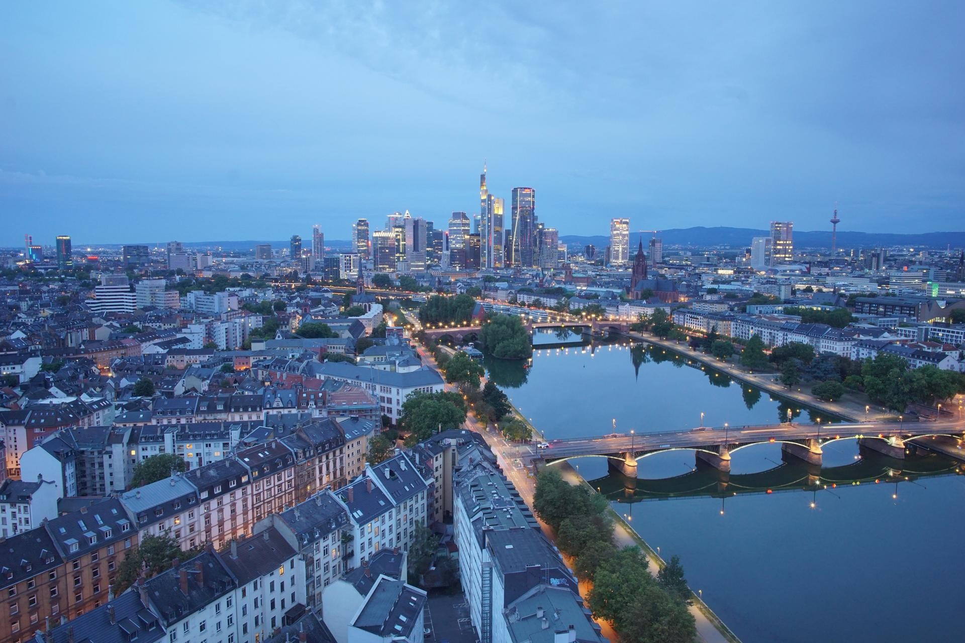 Archiv Foto Webcam Panoramablick auf die Skyline Frankfurt