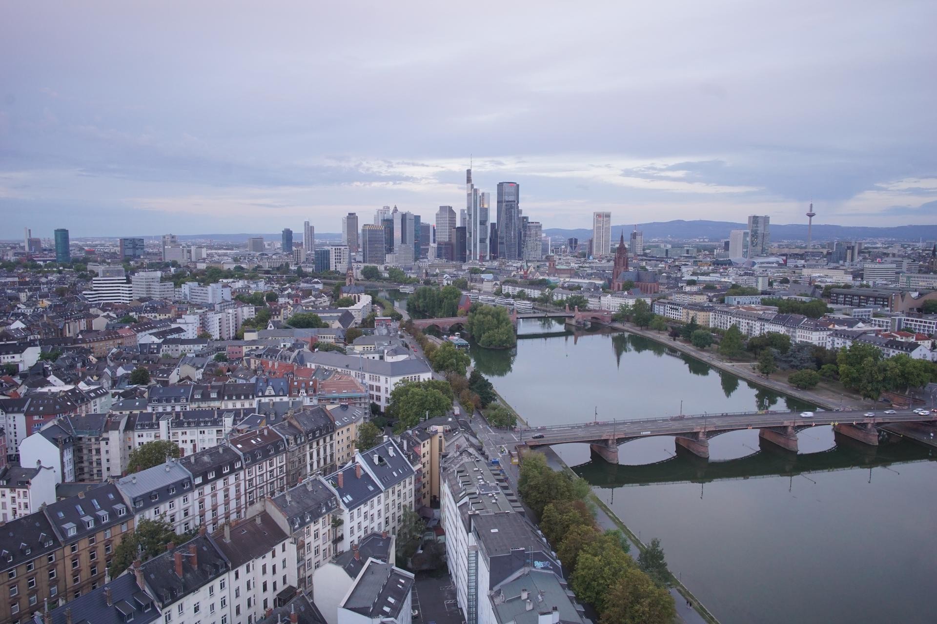 Archiv Foto Webcam Panoramablick auf die Skyline Frankfurt