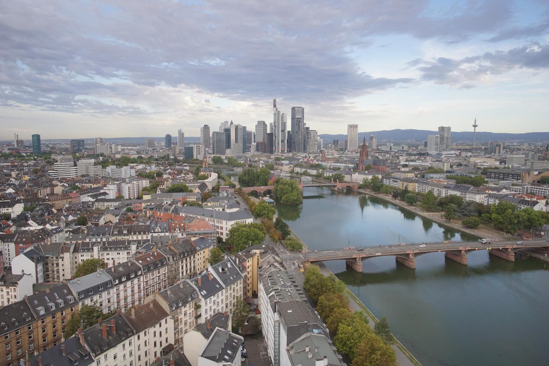 Archiv Foto Webcam Panoramablick auf die Skyline Frankfurt