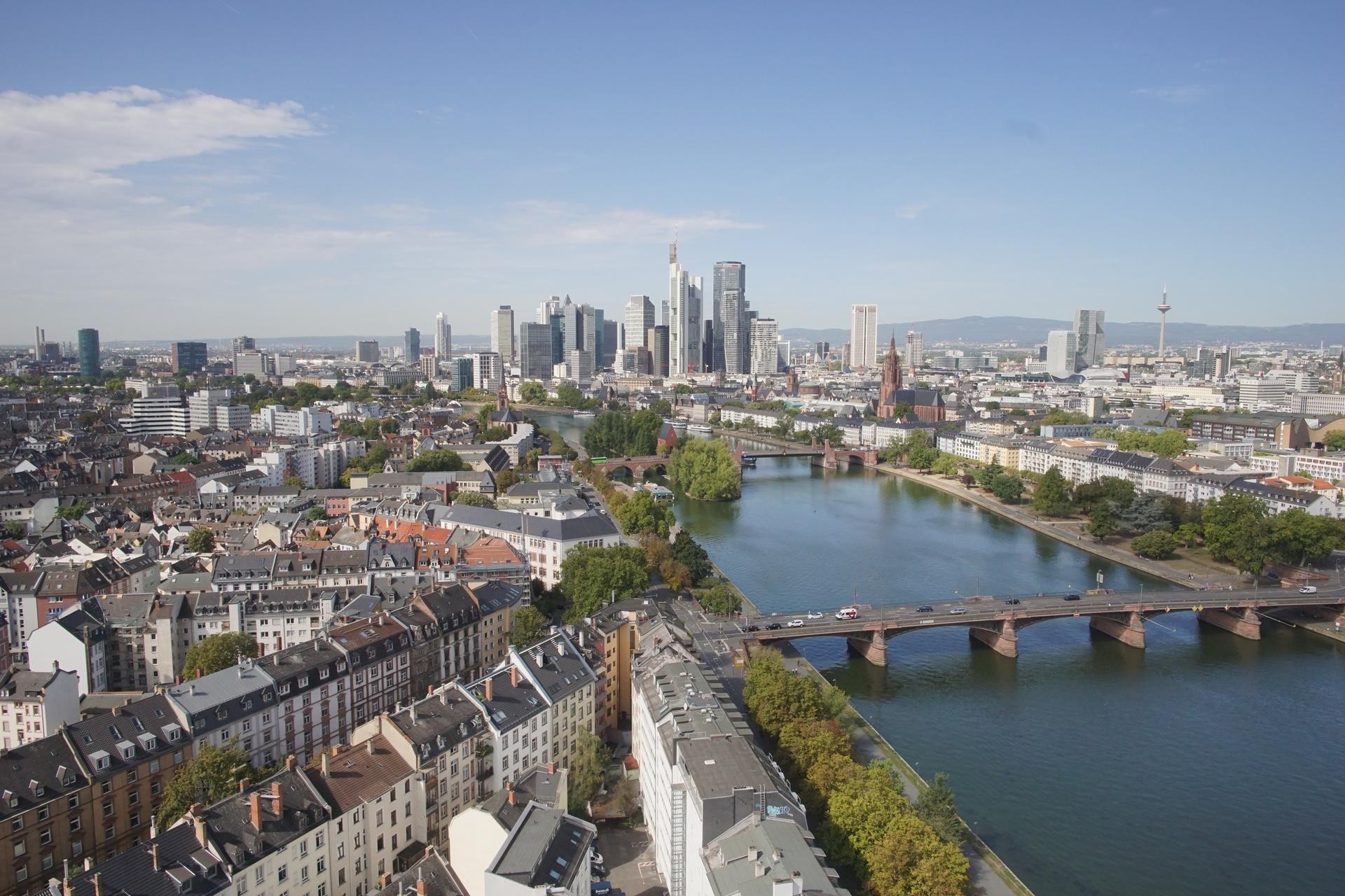 Archiv Foto Webcam Panoramablick auf die Skyline Frankfurt
