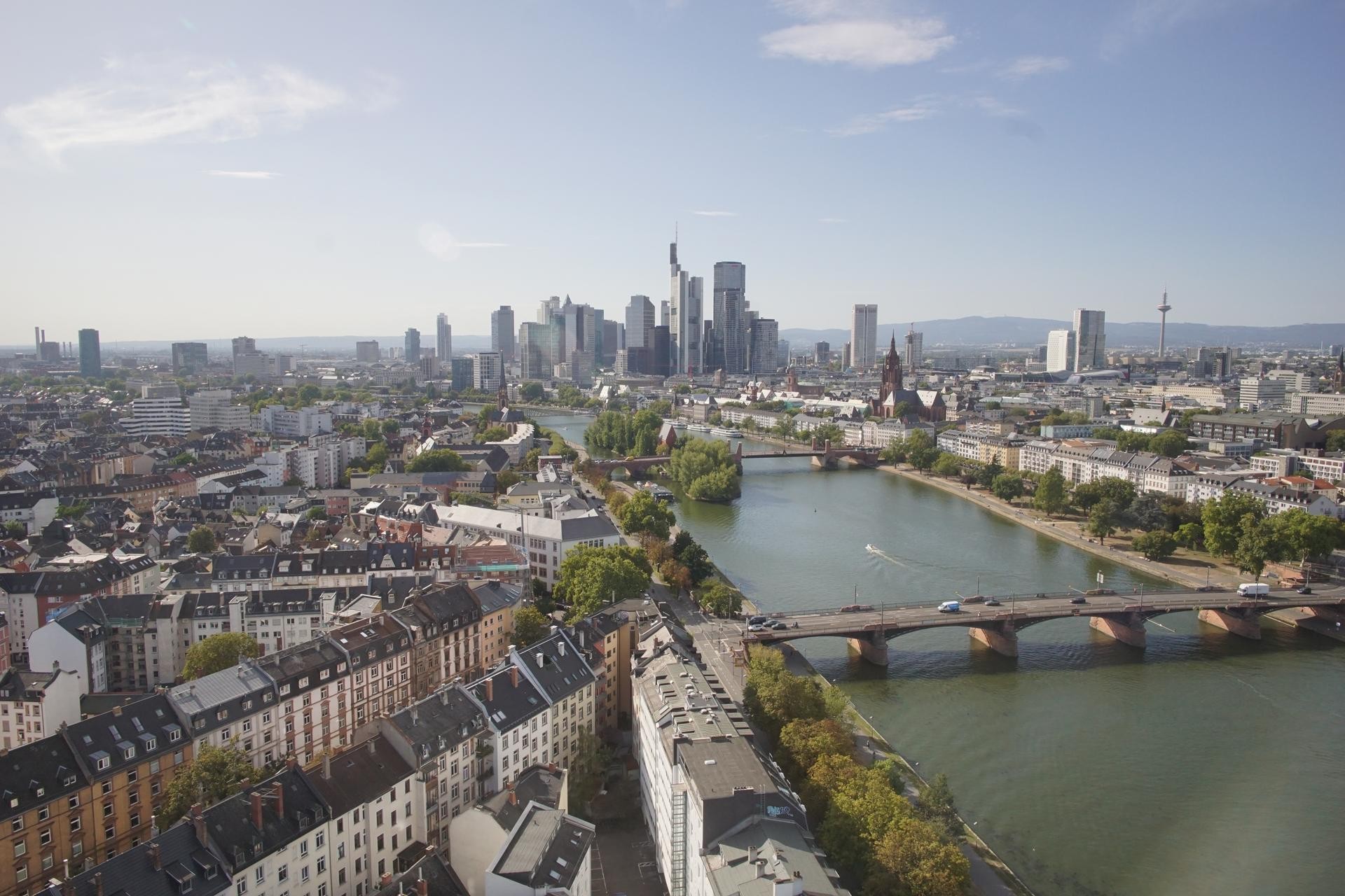 Archiv Foto Webcam Panoramablick auf die Skyline Frankfurt