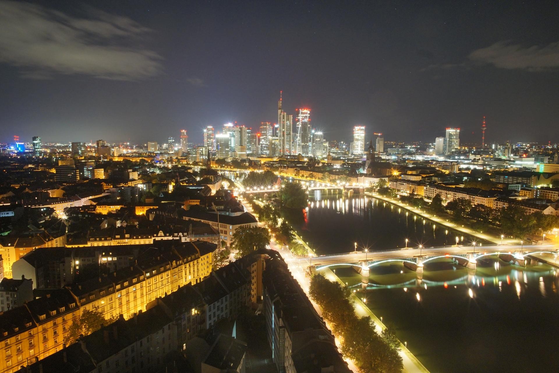 Archiv Foto Webcam Panoramablick auf die Skyline Frankfurt