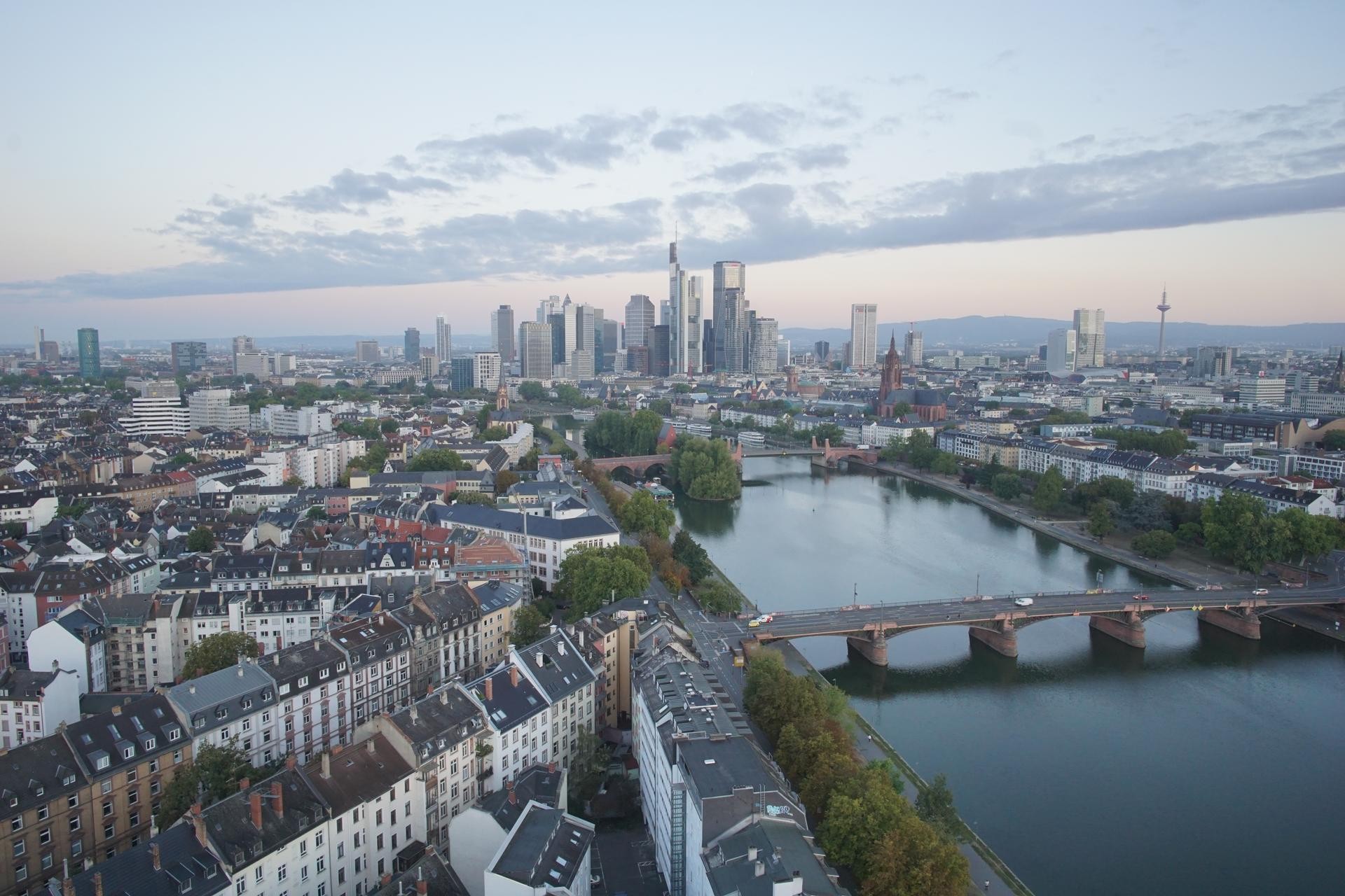 Archiv Foto Webcam Panoramablick auf die Skyline Frankfurt