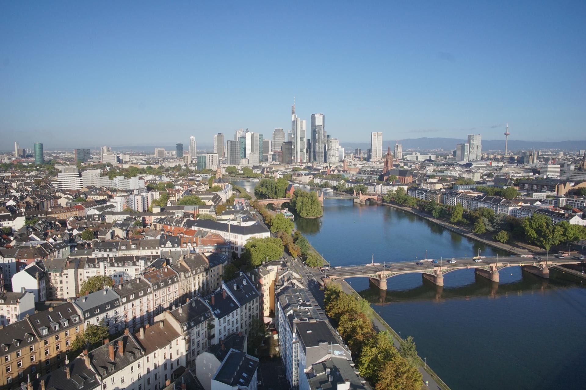 Archiv Foto Webcam Panoramablick auf die Skyline Frankfurt