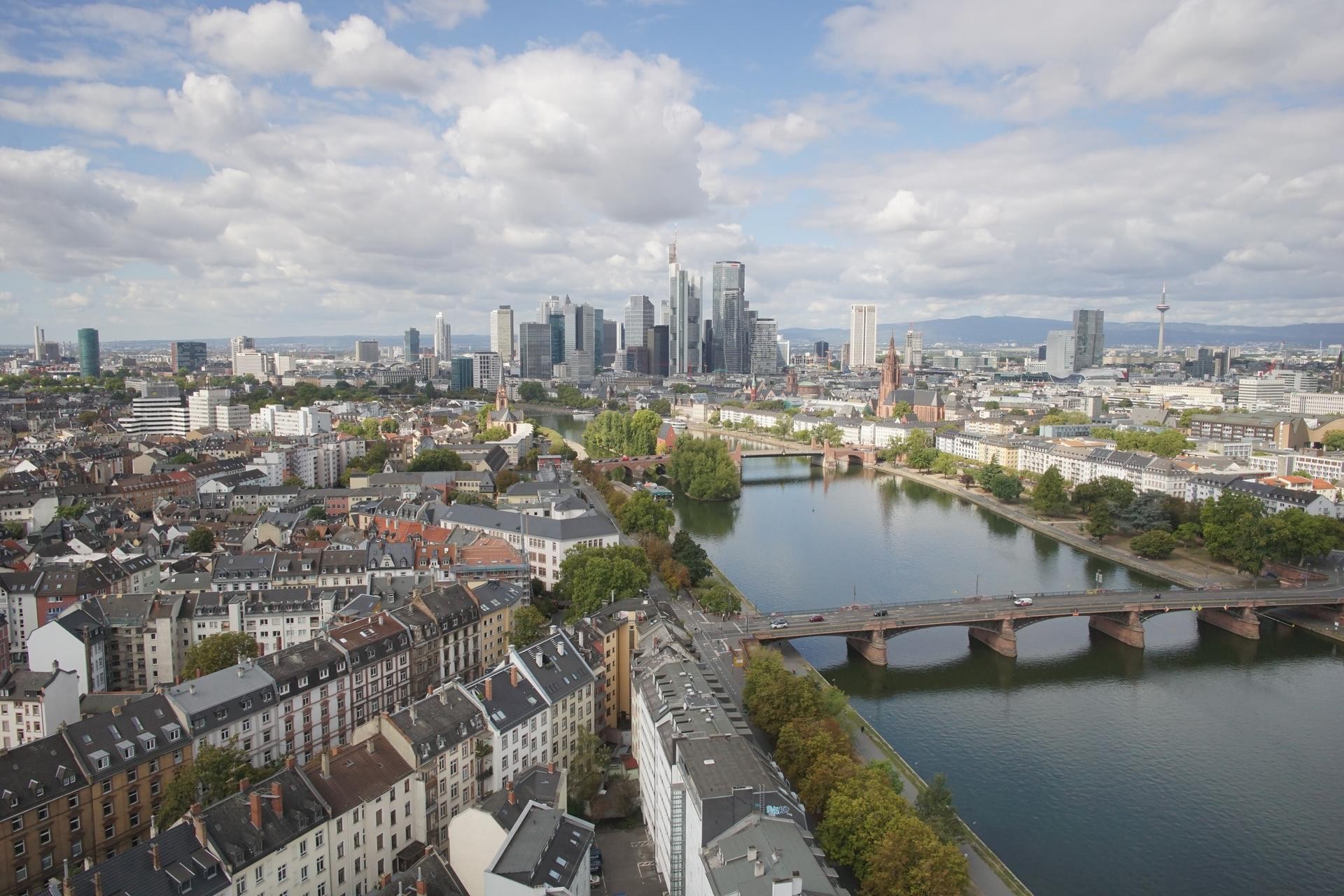 Archiv Foto Webcam Panoramablick auf die Skyline Frankfurt