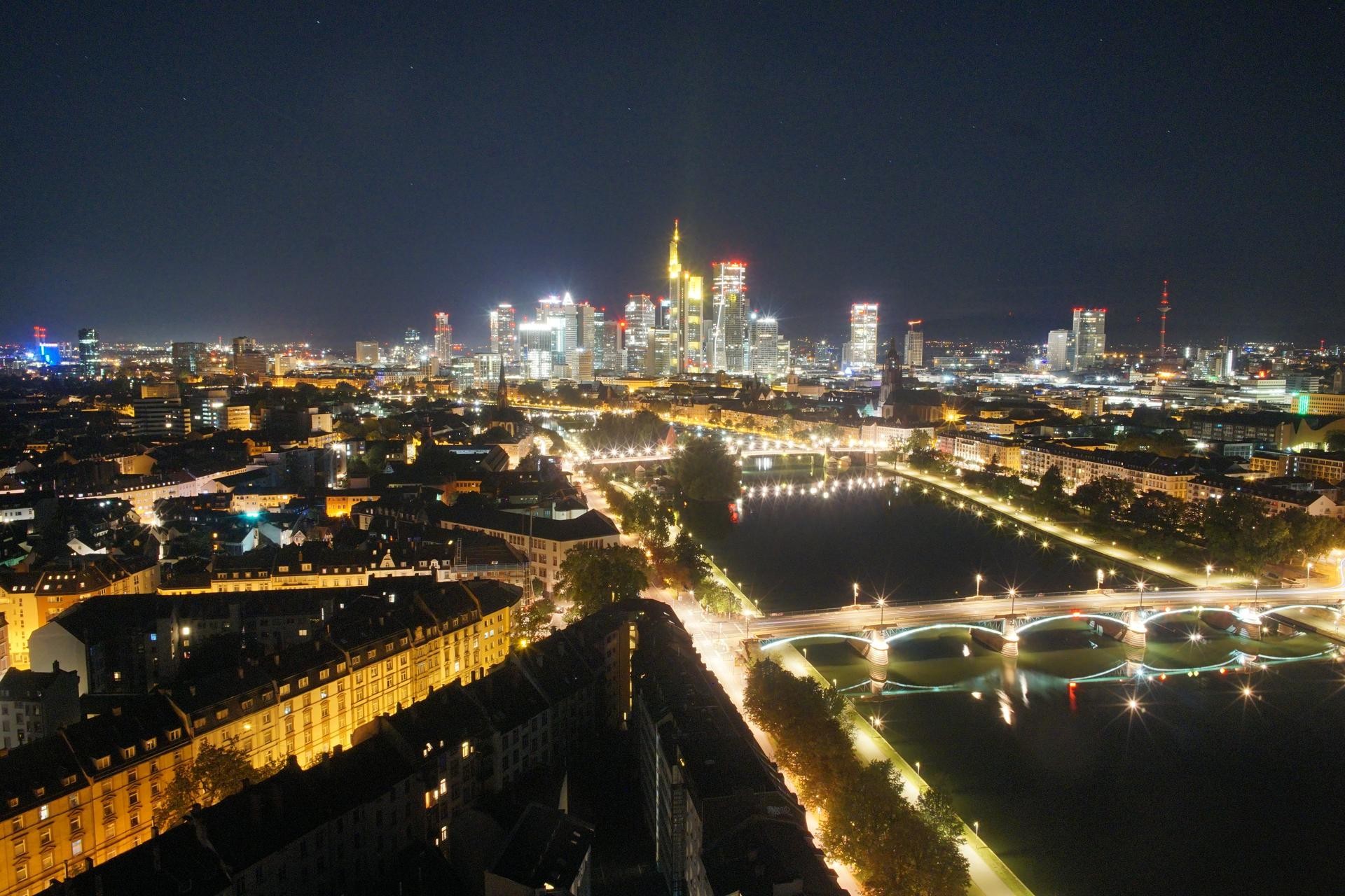 Archiv Foto Webcam Panoramablick auf die Skyline Frankfurt