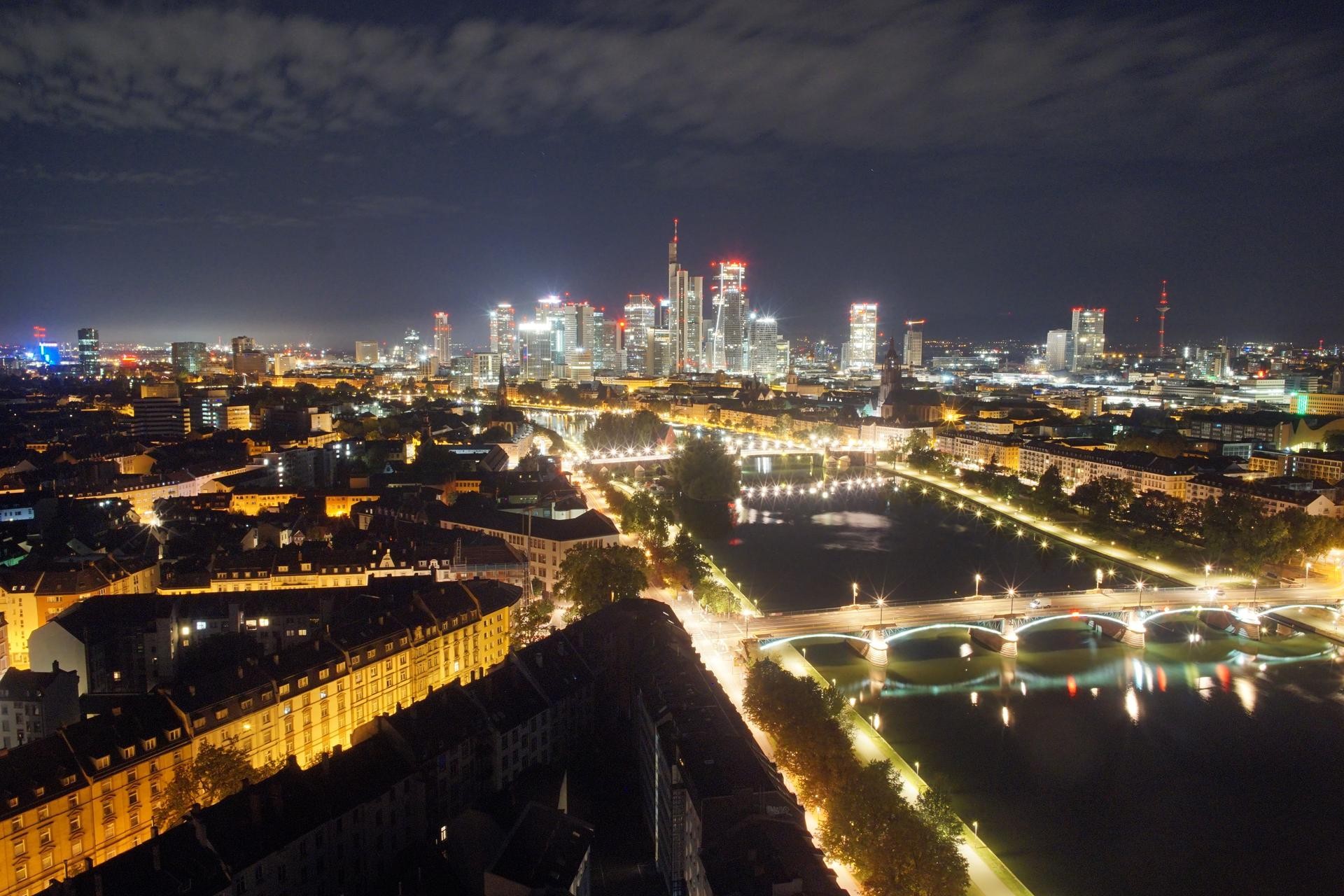 Archiv Foto Webcam Panoramablick auf die Skyline Frankfurt