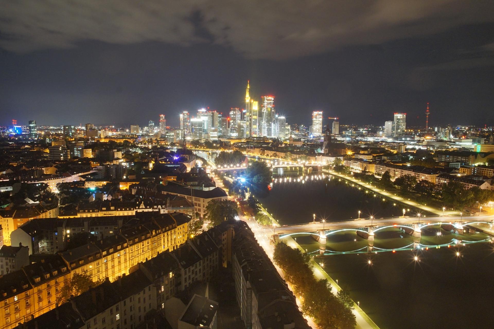 Archiv Foto Webcam Panoramablick auf die Skyline Frankfurt