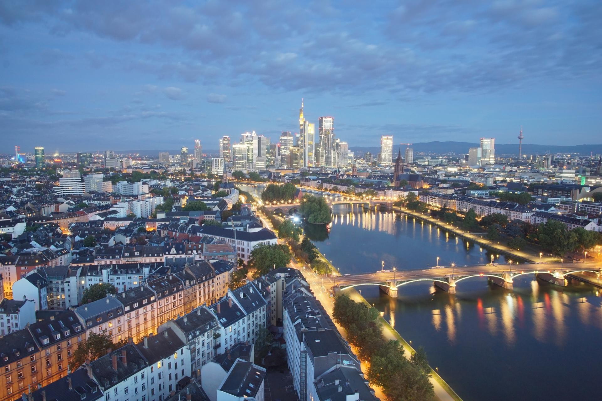 Archiv Foto Webcam Panoramablick auf die Skyline Frankfurt