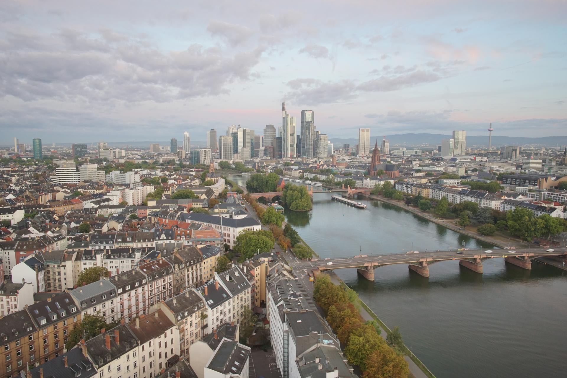 Archiv Foto Webcam Panoramablick auf die Skyline Frankfurt