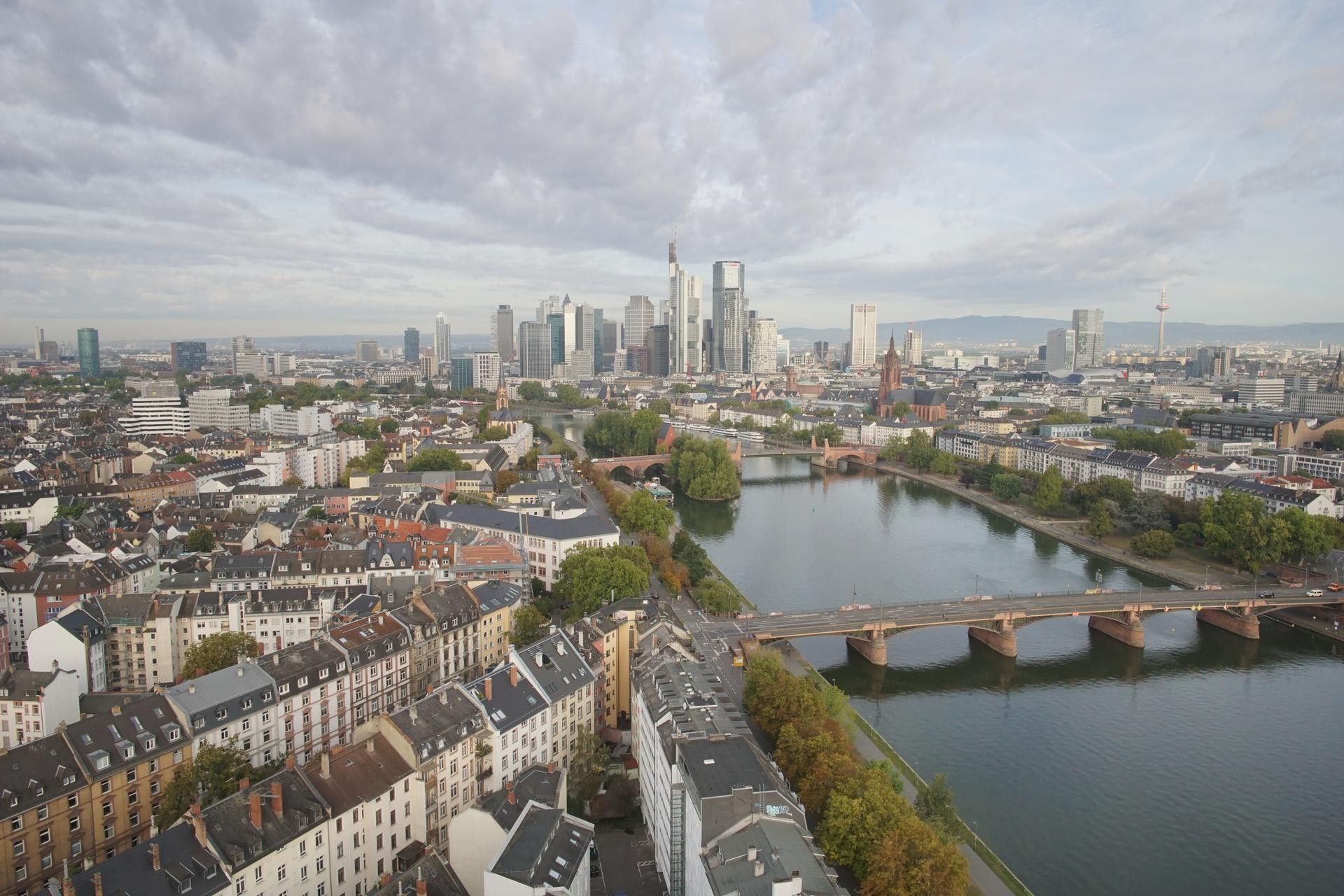 Archiv Foto Webcam Panoramablick auf die Skyline Frankfurt