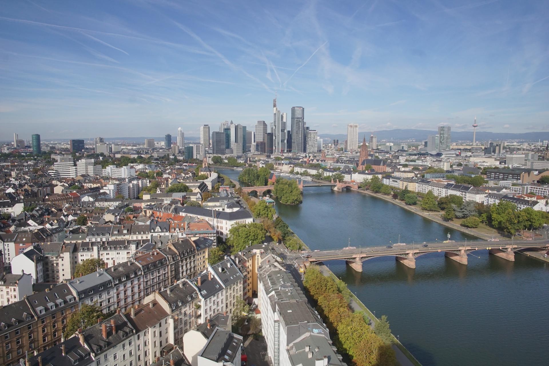 Archiv Foto Webcam Panoramablick auf die Skyline Frankfurt