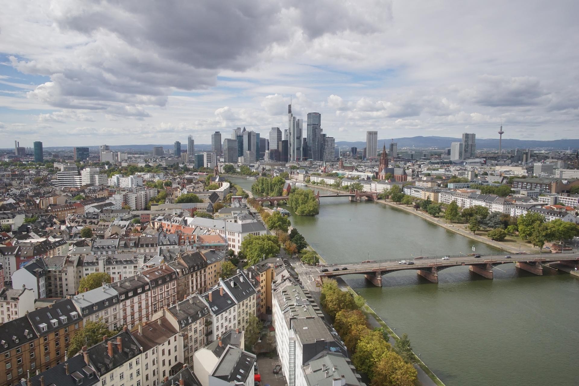 Archiv Foto Webcam Panoramablick auf die Skyline Frankfurt