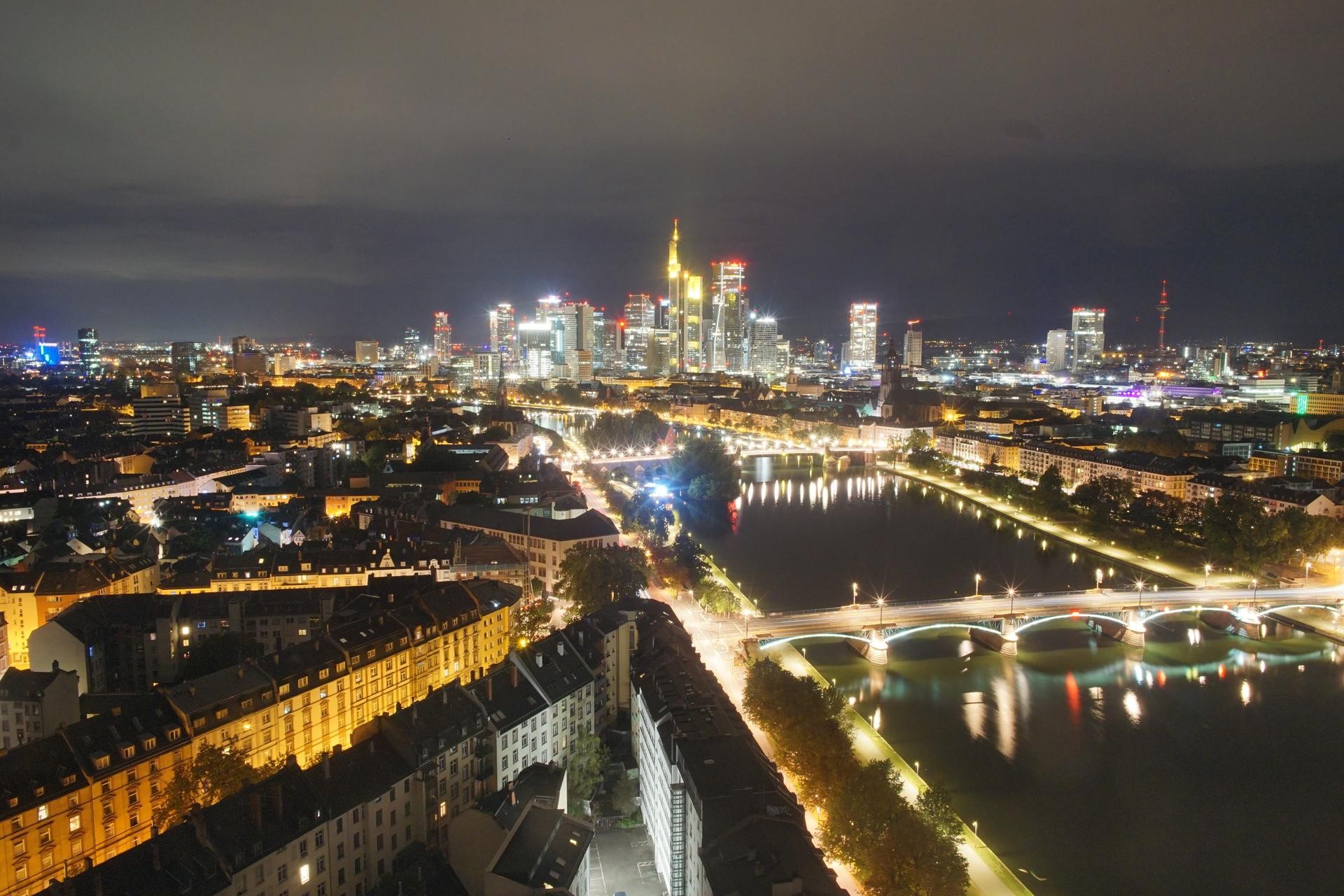 Archiv Foto Webcam Panoramablick auf die Skyline Frankfurt