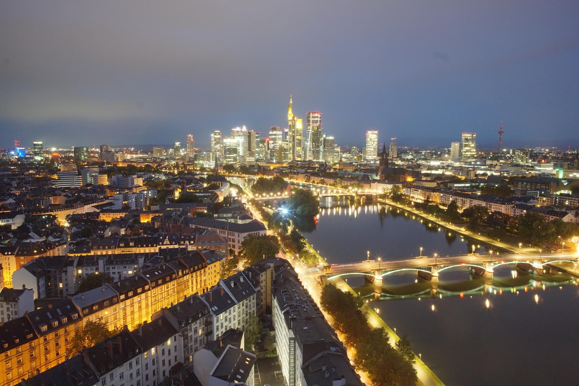 Archiv Foto Webcam Panoramablick auf die Skyline Frankfurt