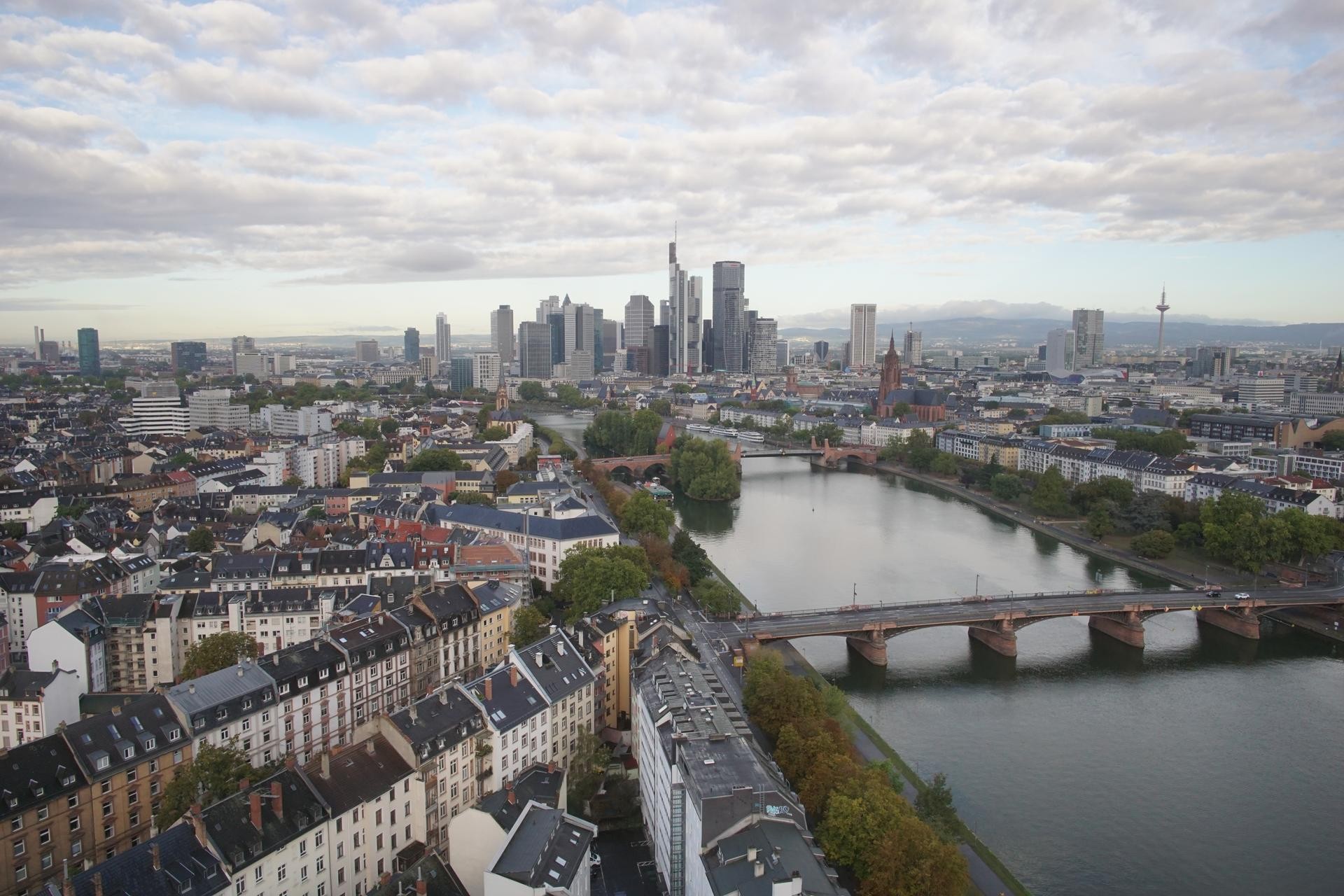 Archiv Foto Webcam Panoramablick auf die Skyline Frankfurt