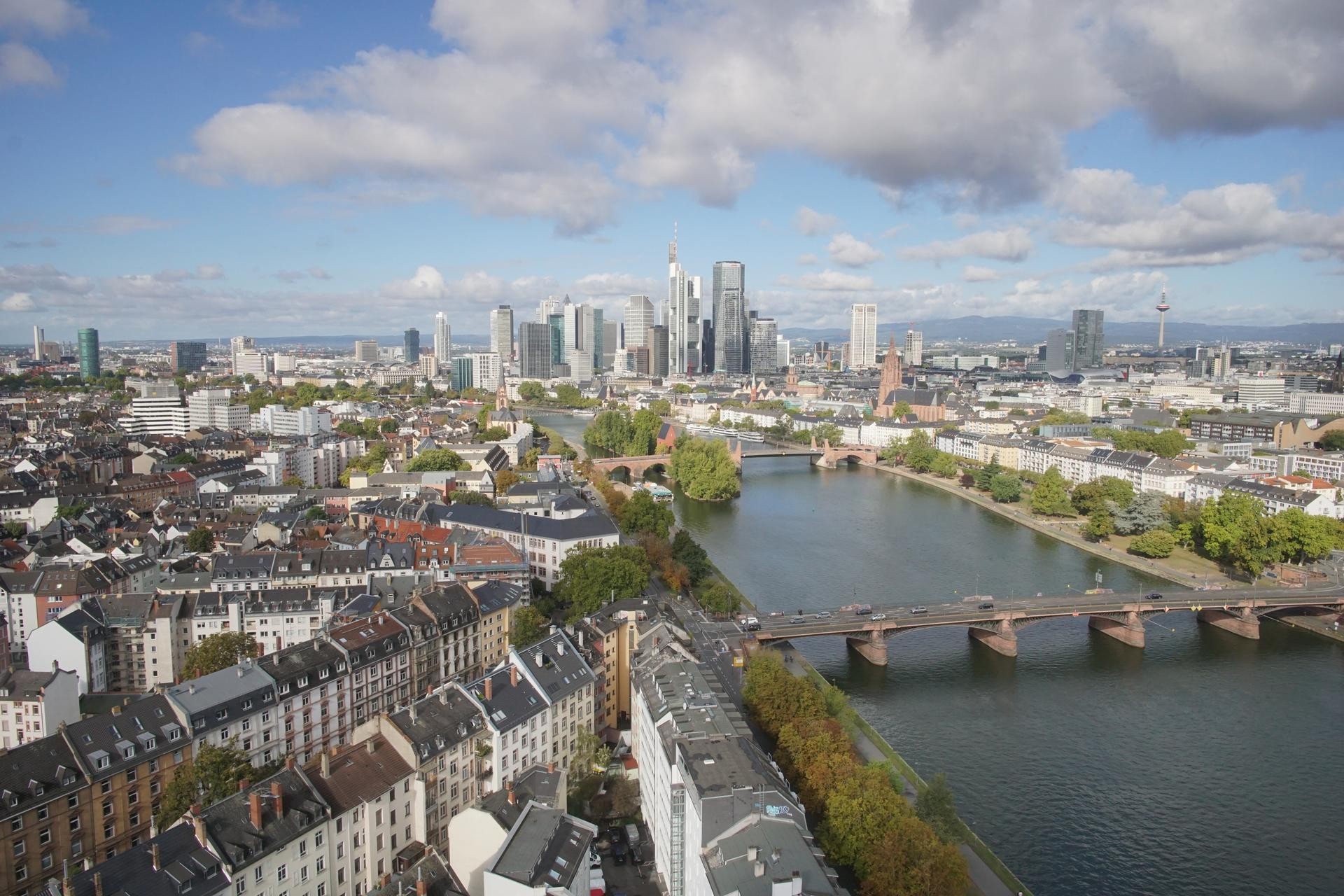Archiv Foto Webcam Panoramablick auf die Skyline Frankfurt