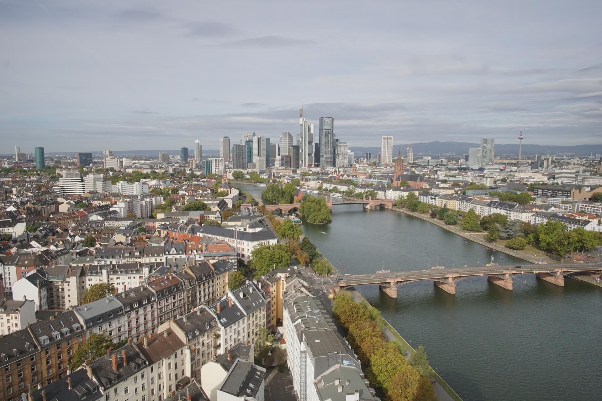 Archiv Foto Webcam Panoramablick auf die Skyline Frankfurt