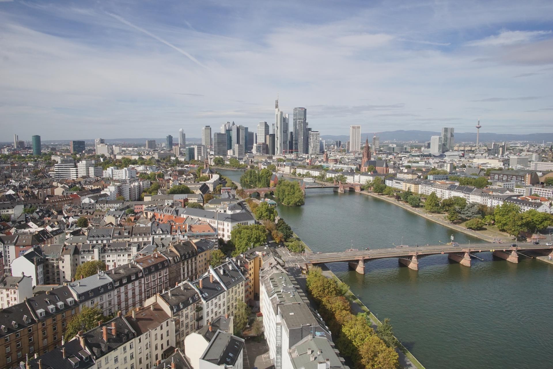 Archiv Foto Webcam Panoramablick auf die Skyline Frankfurt