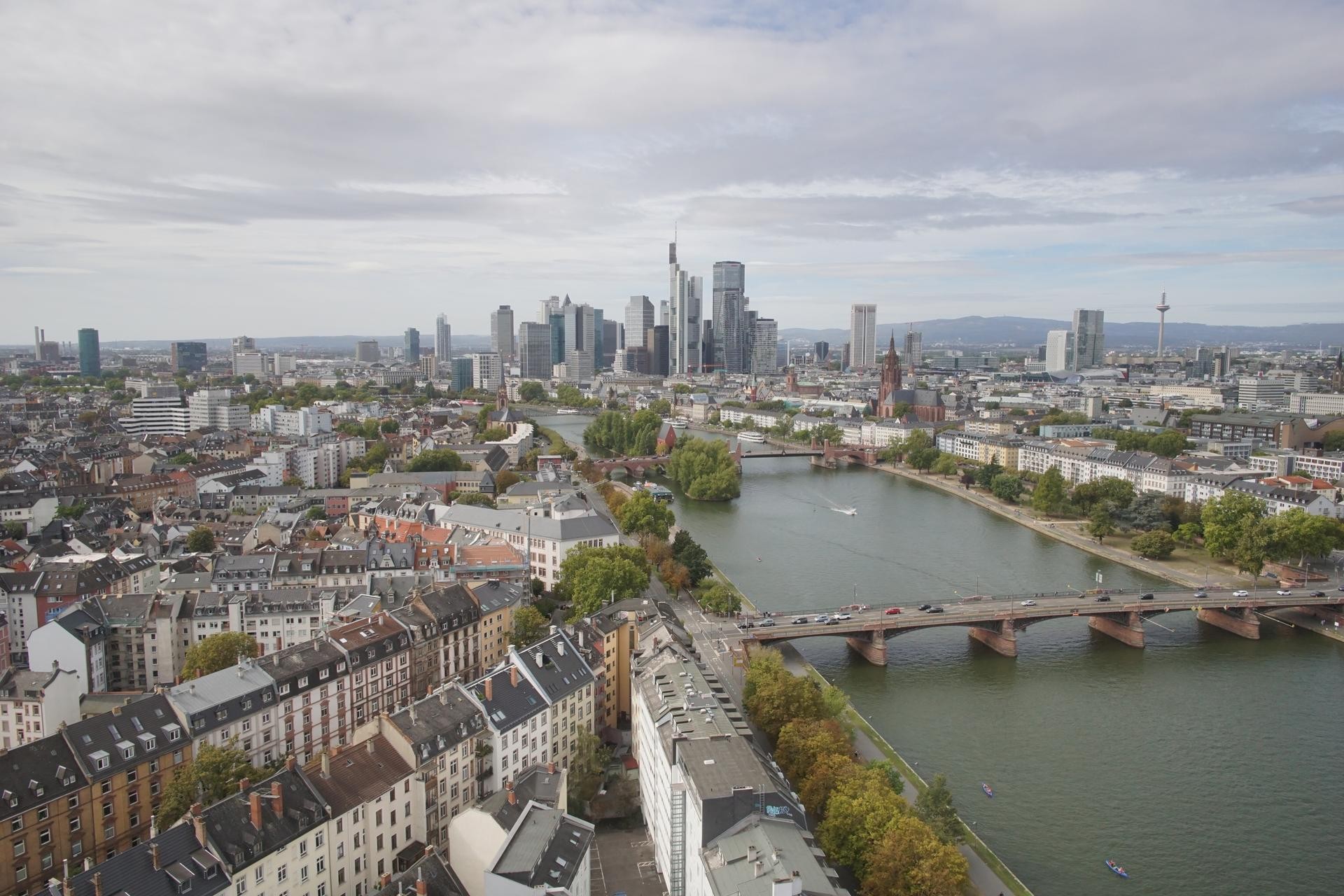 Archiv Foto Webcam Panoramablick auf die Skyline Frankfurt