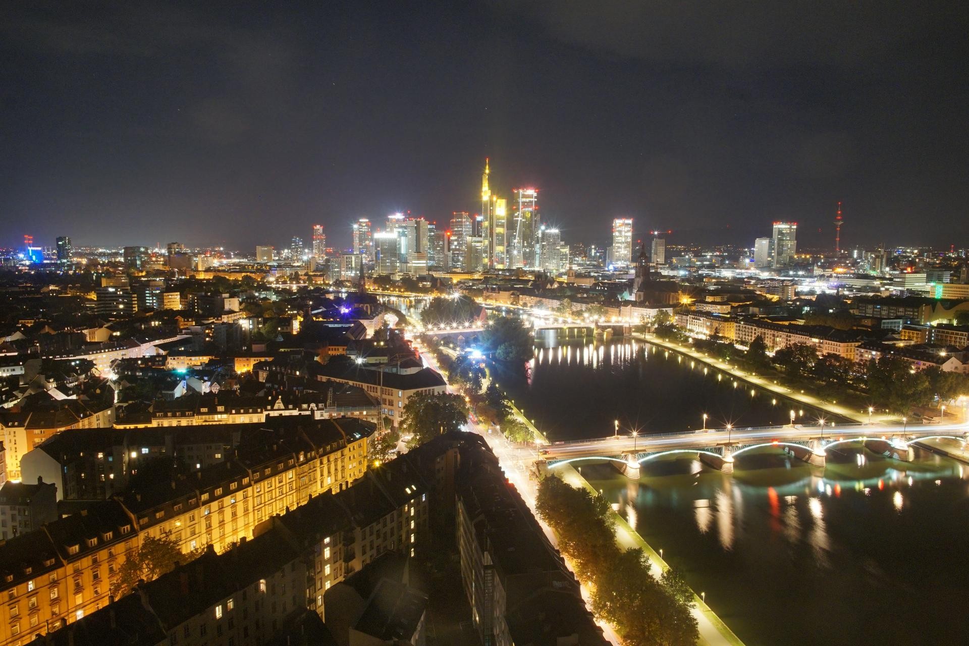 Archiv Foto Webcam Panoramablick auf die Skyline Frankfurt