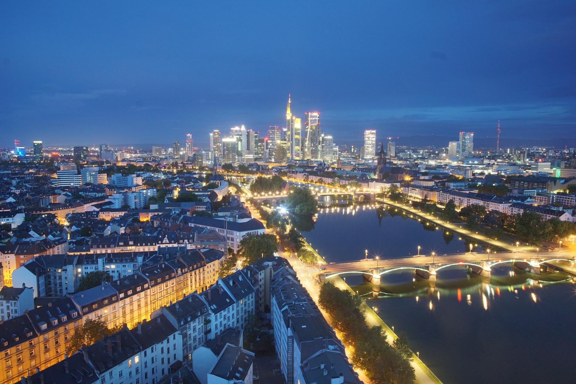 Archiv Foto Webcam Panoramablick auf die Skyline Frankfurt