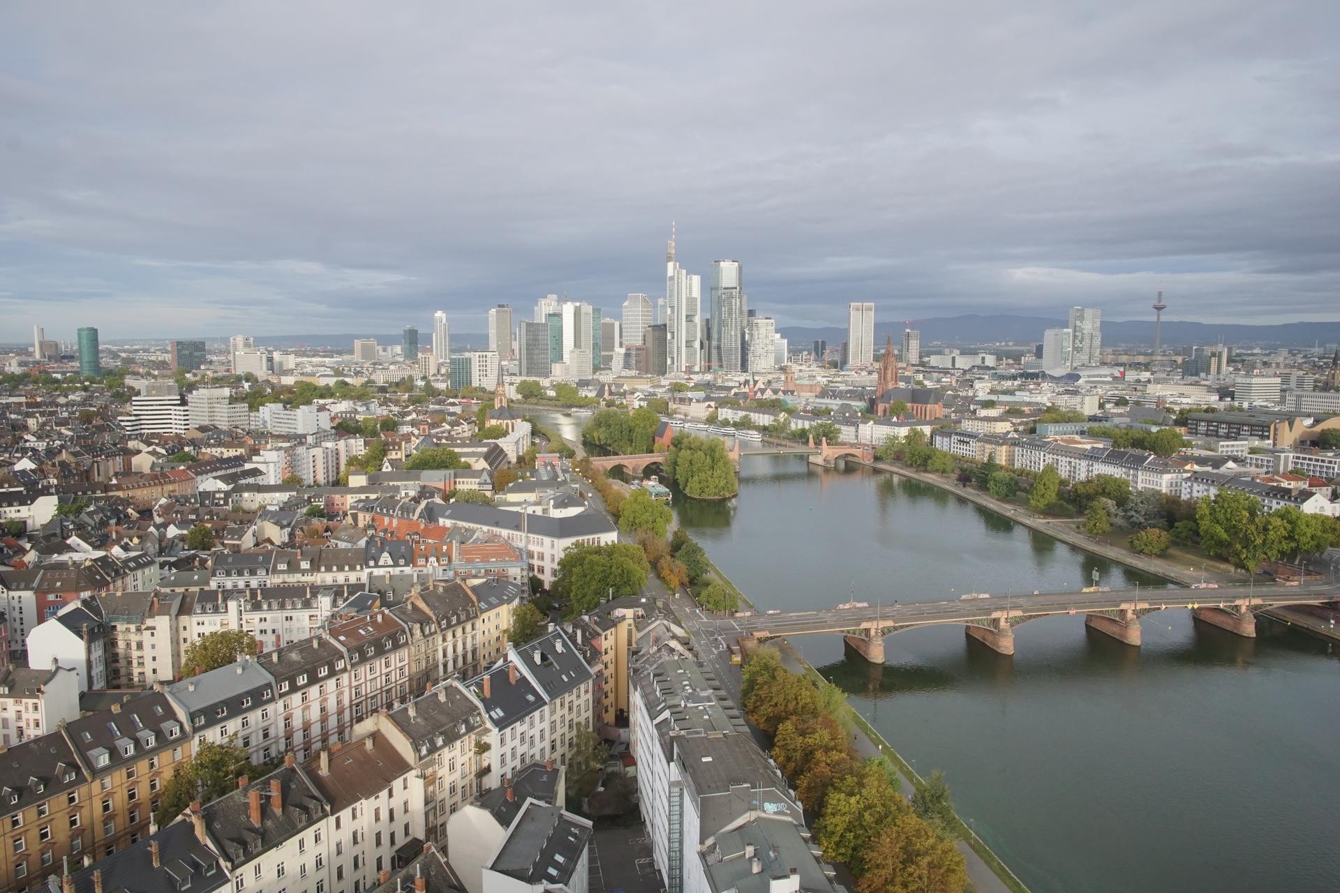 Archiv Foto Webcam Panoramablick auf die Skyline Frankfurt