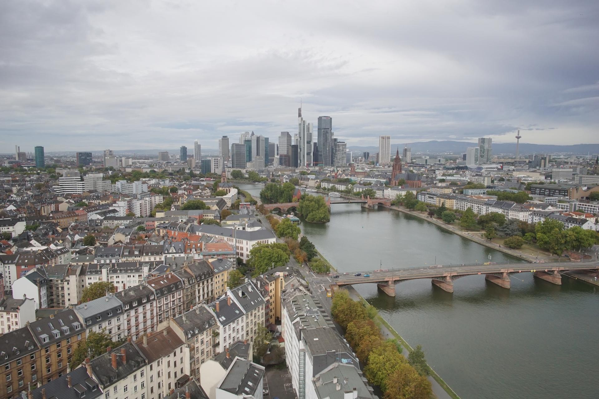 Archiv Foto Webcam Panoramablick auf die Skyline Frankfurt