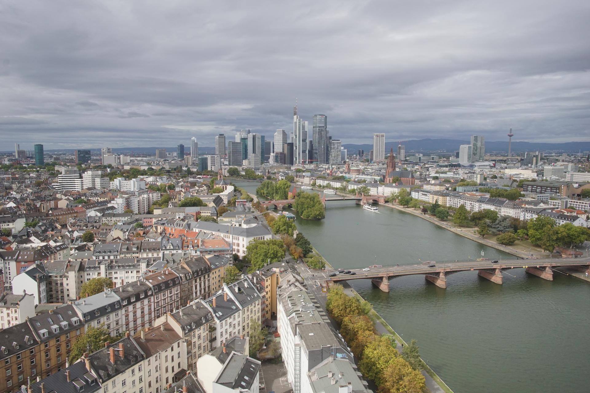 Archiv Foto Webcam Panoramablick auf die Skyline Frankfurt