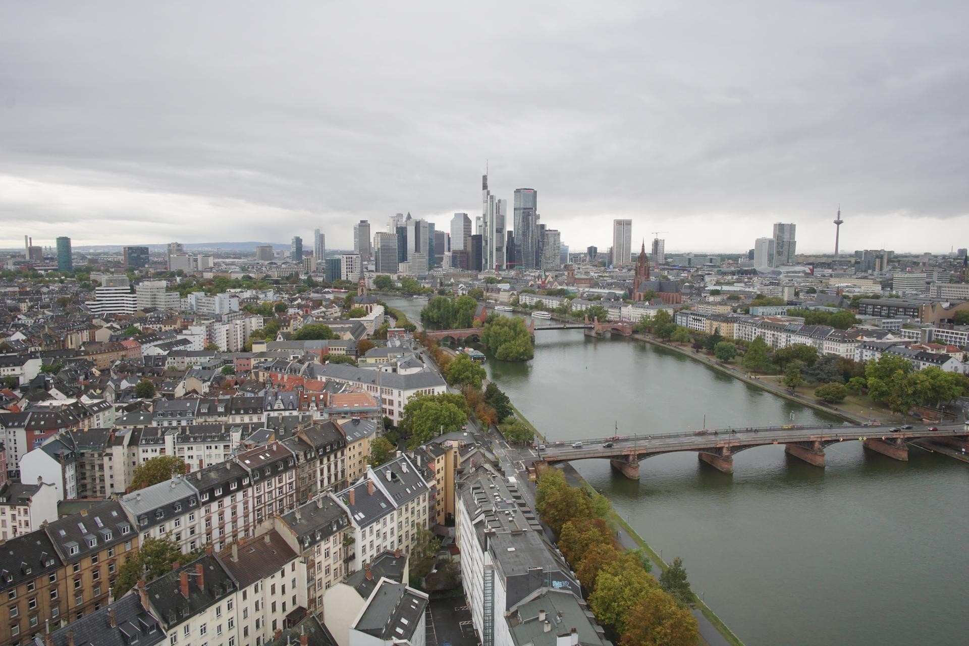 Archiv Foto Webcam Panoramablick auf die Skyline Frankfurt