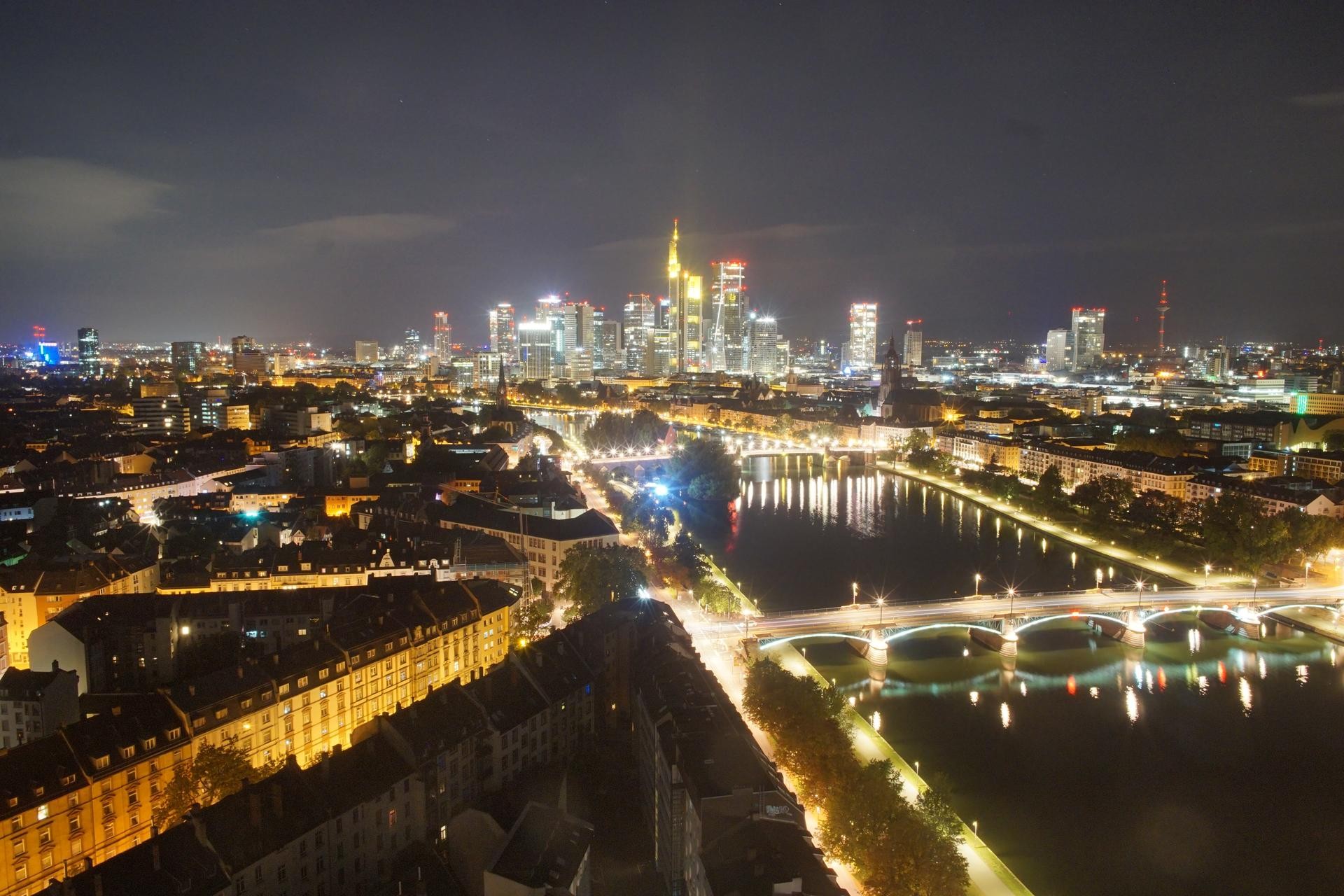 Archiv Foto Webcam Panoramablick auf die Skyline Frankfurt